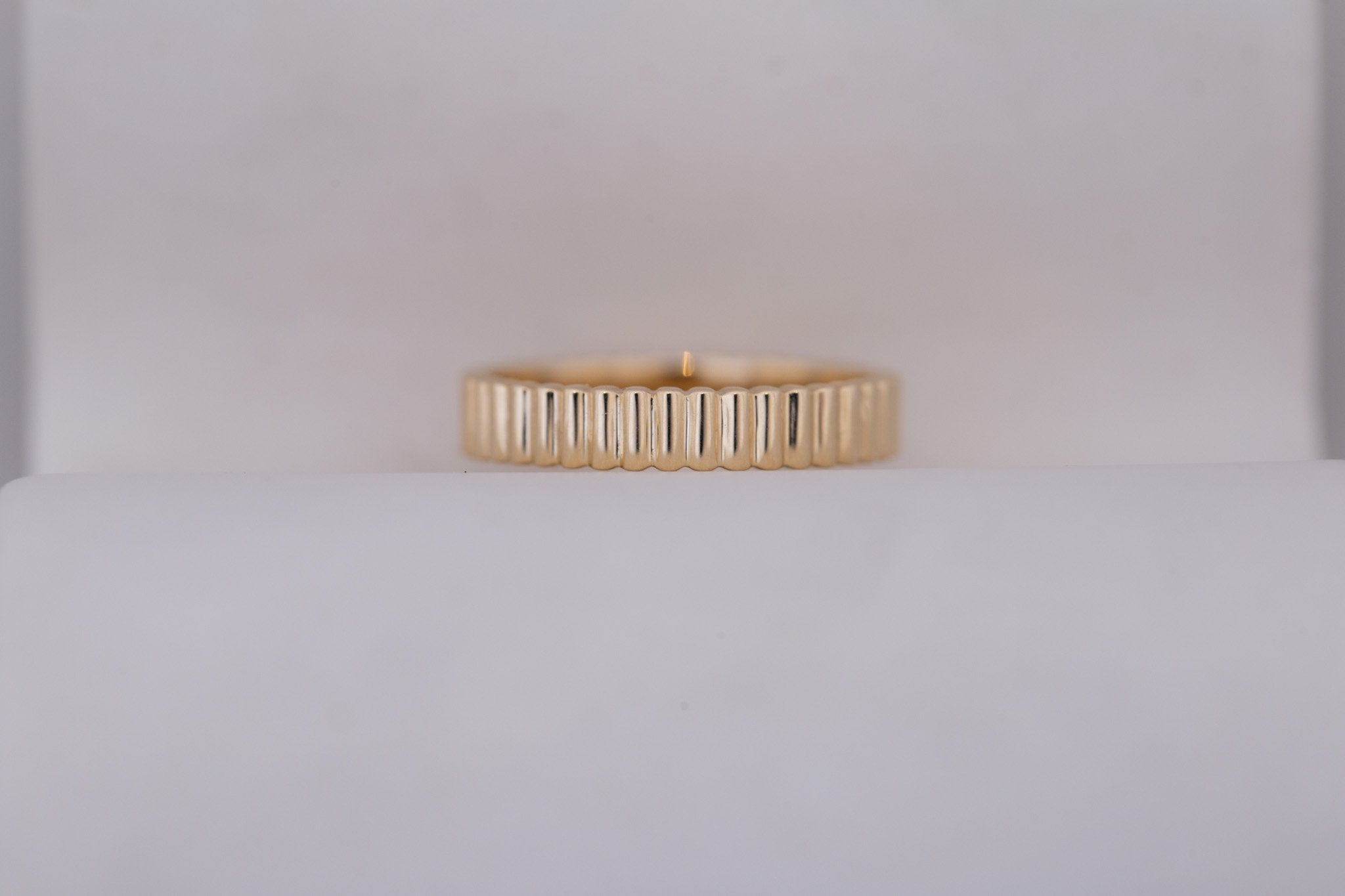 3.5 mm Fluted Band  | 14k Recycled Gold