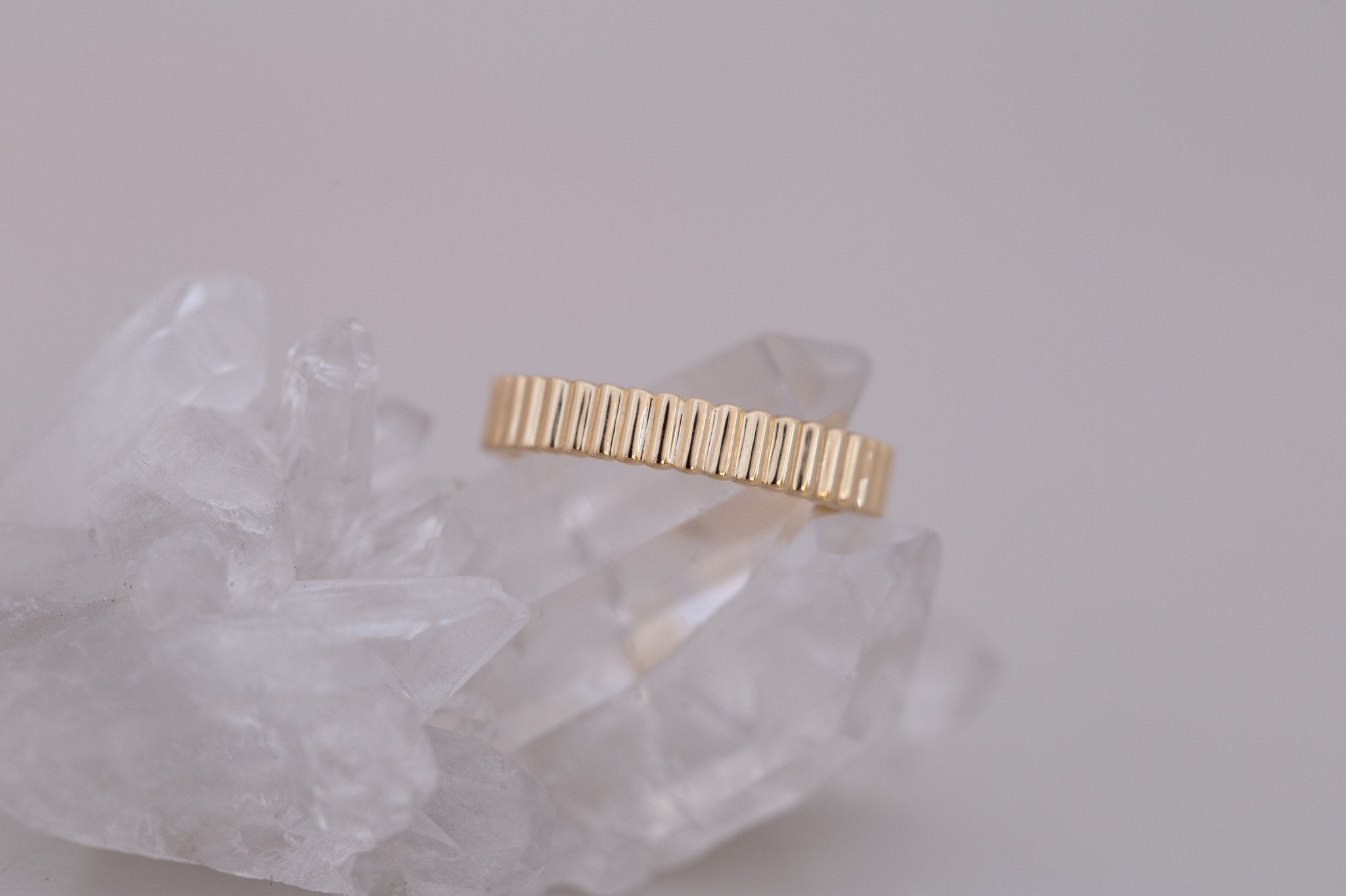 3.5 mm Fluted Band  | 14k Recycled Gold