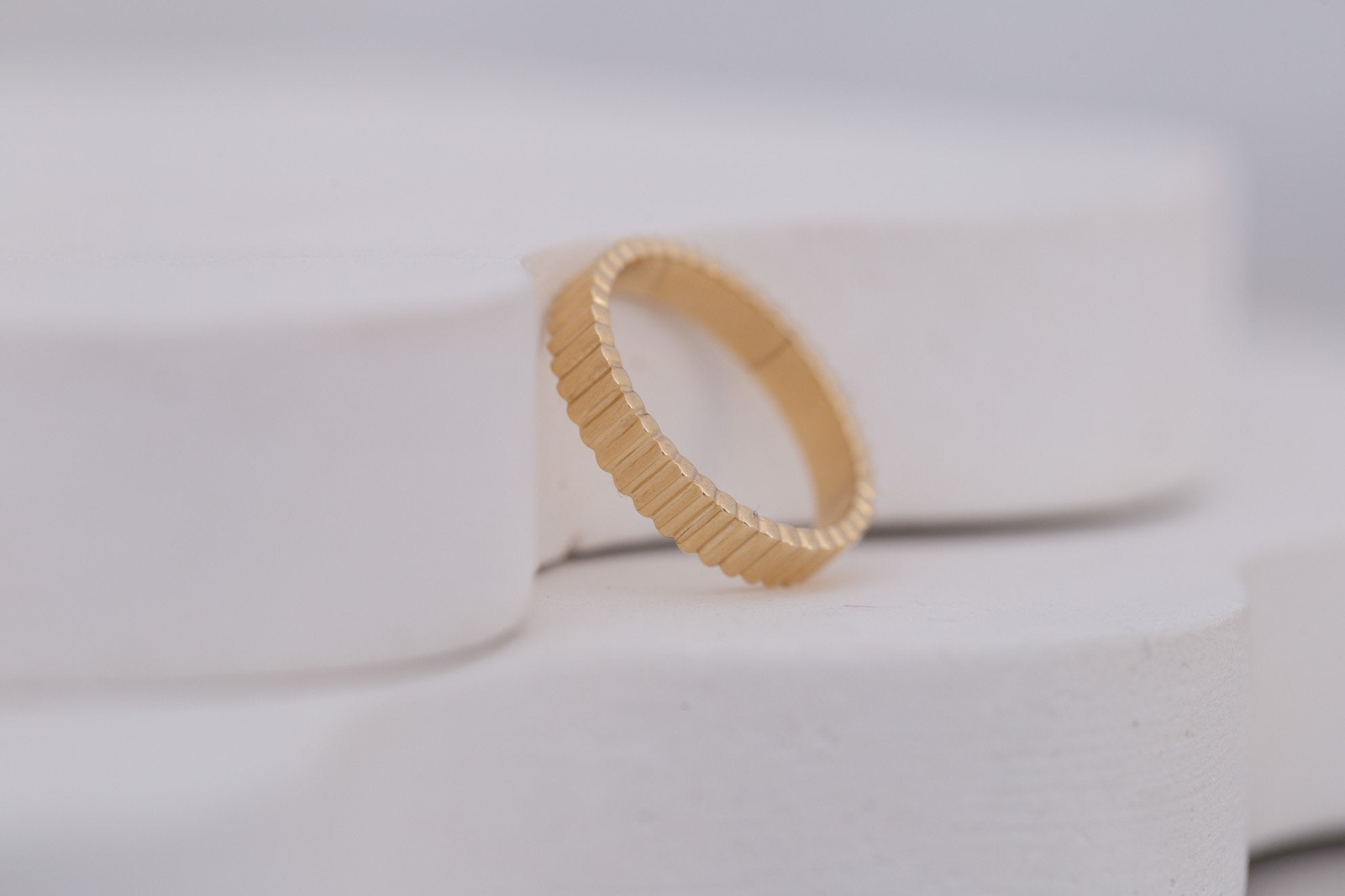3.5 mm Fluted Band  | 14k Recycled Gold