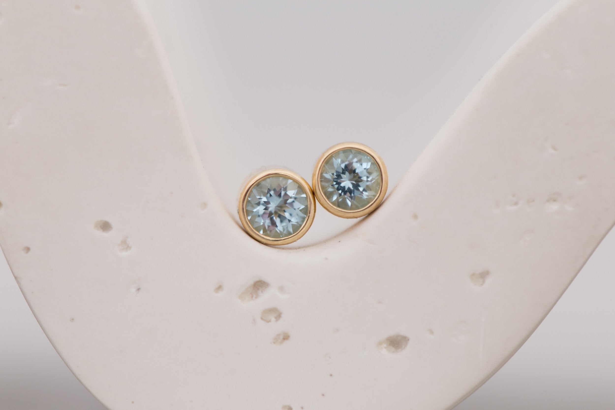 Aquamarine Earrings | The Birthstone Collection | March | 14k Recycled Gold