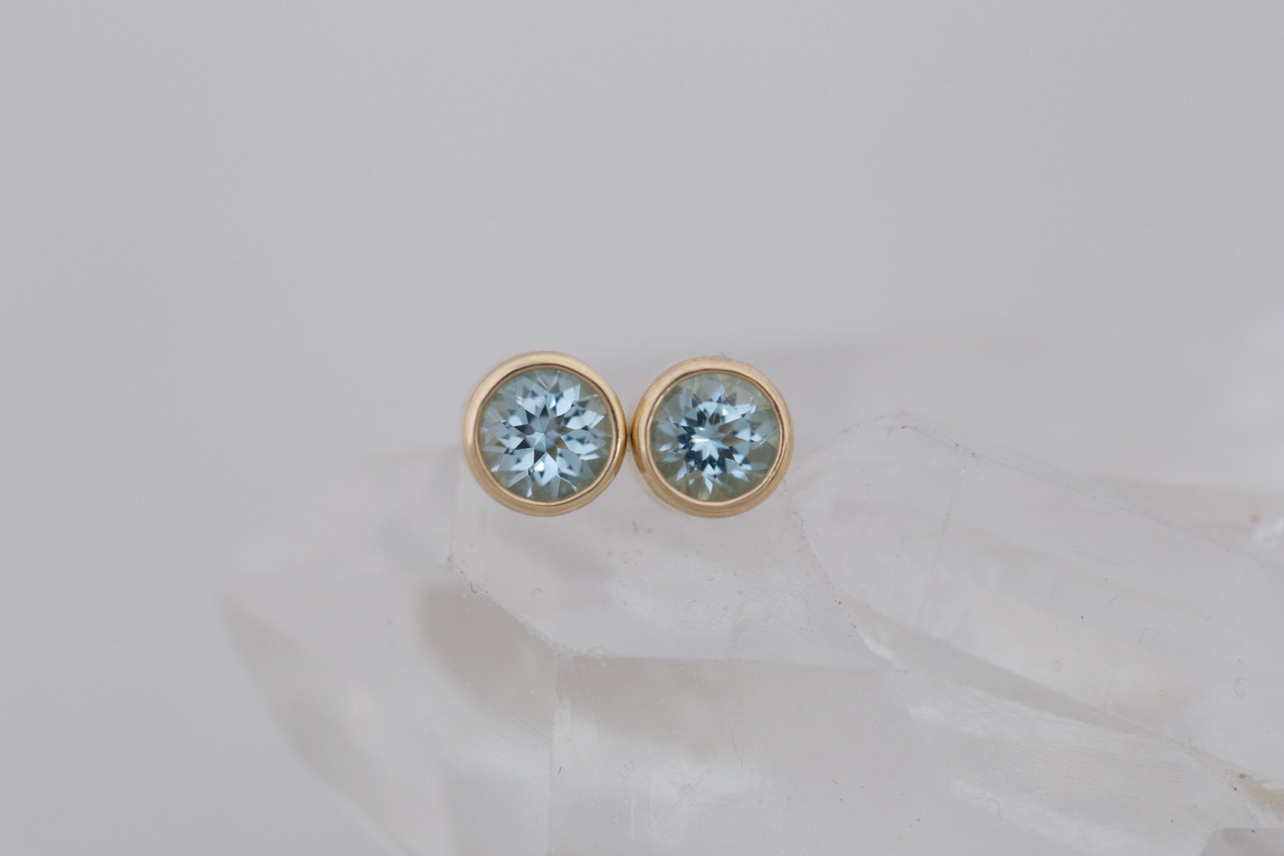 Aquamarine Earrings | The Birthstone Collection | March | 14k Recycled Gold