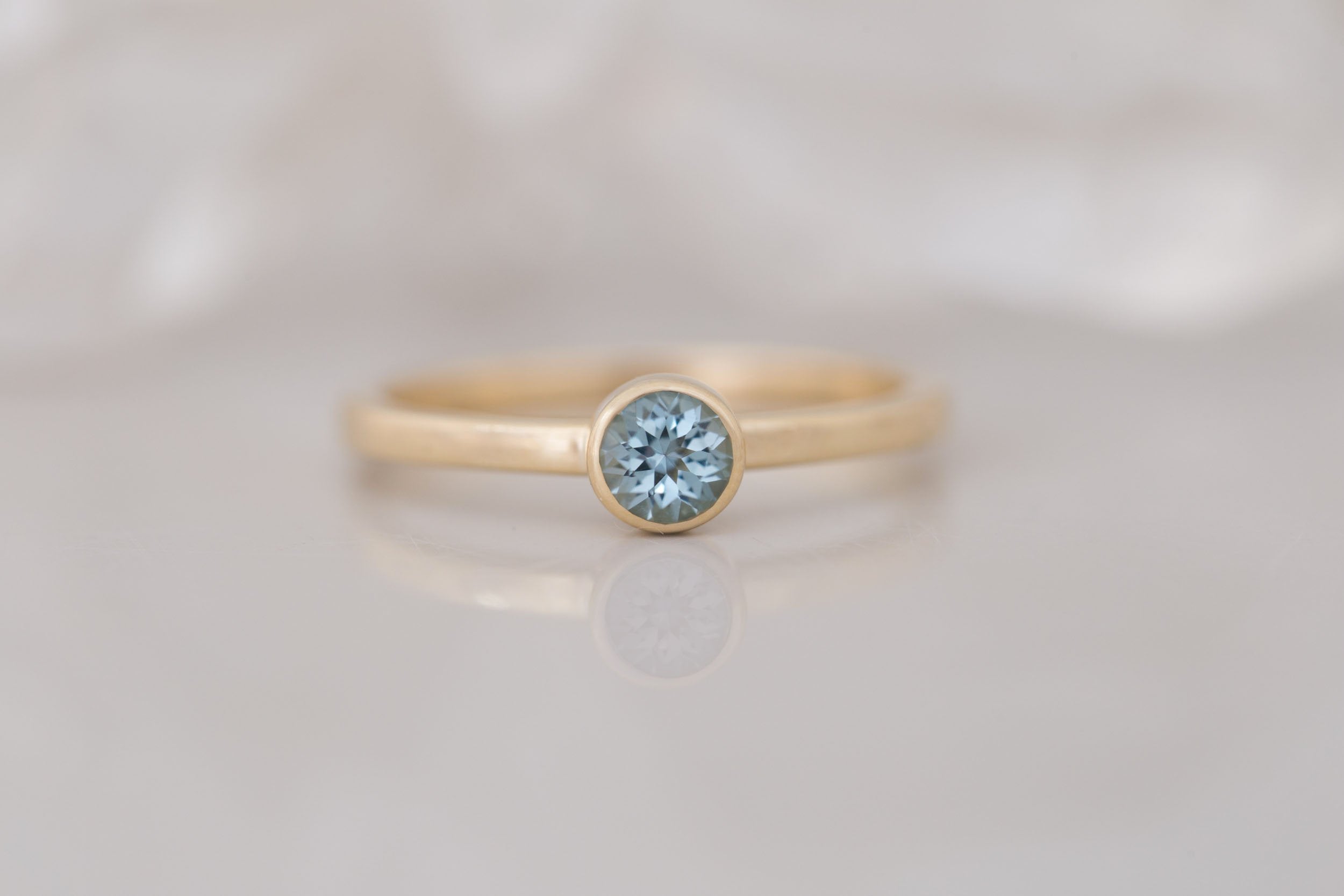 Aquamarine Ring | The Birthstone Ring | March | 14k Recycled Gold