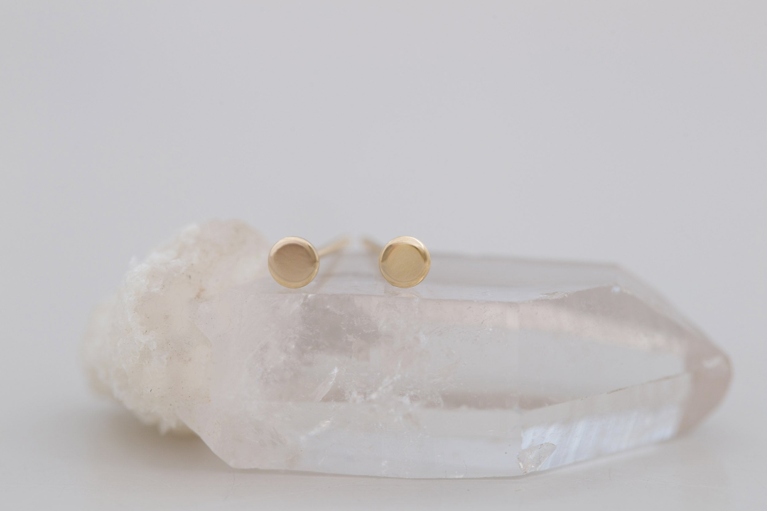 3 mm Gold Disc Earrings | 14k Recycled Gold