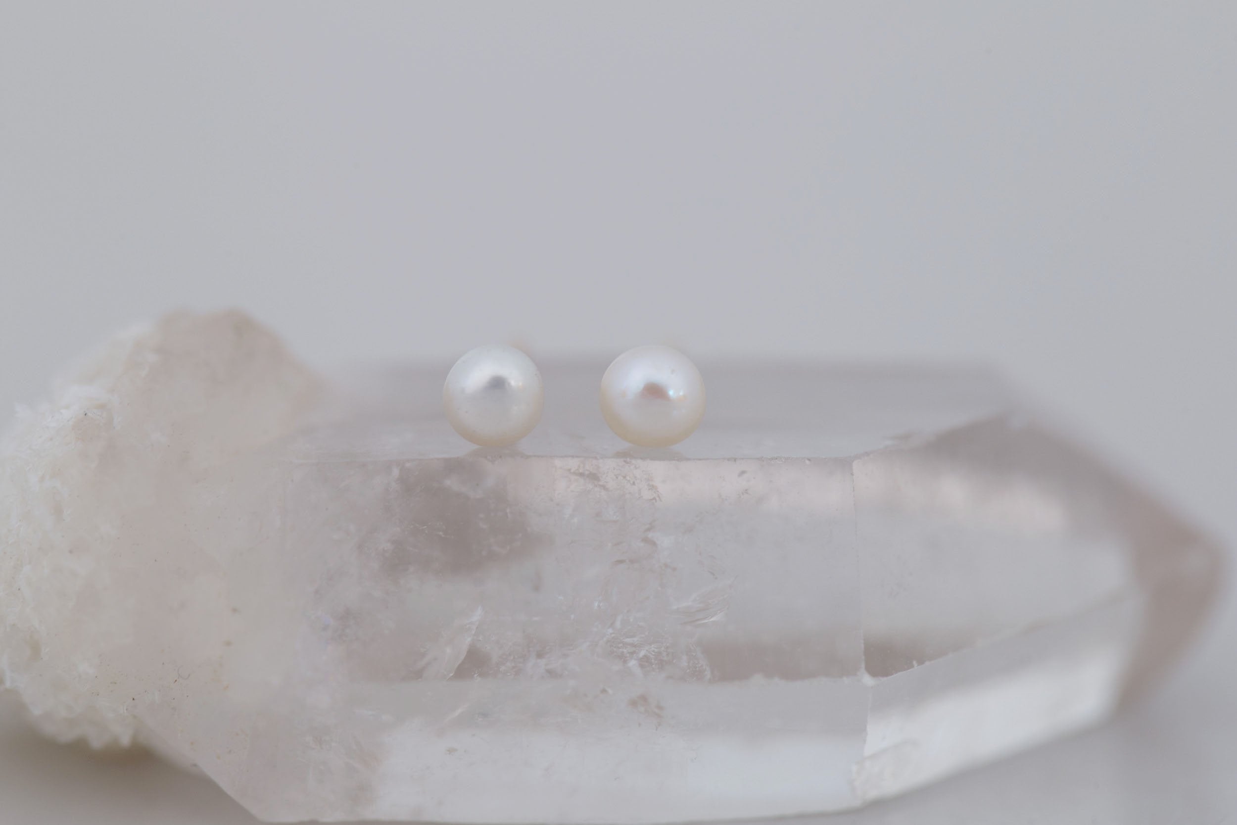 3 mm Pearl Earrings |  14k Recycled Gold