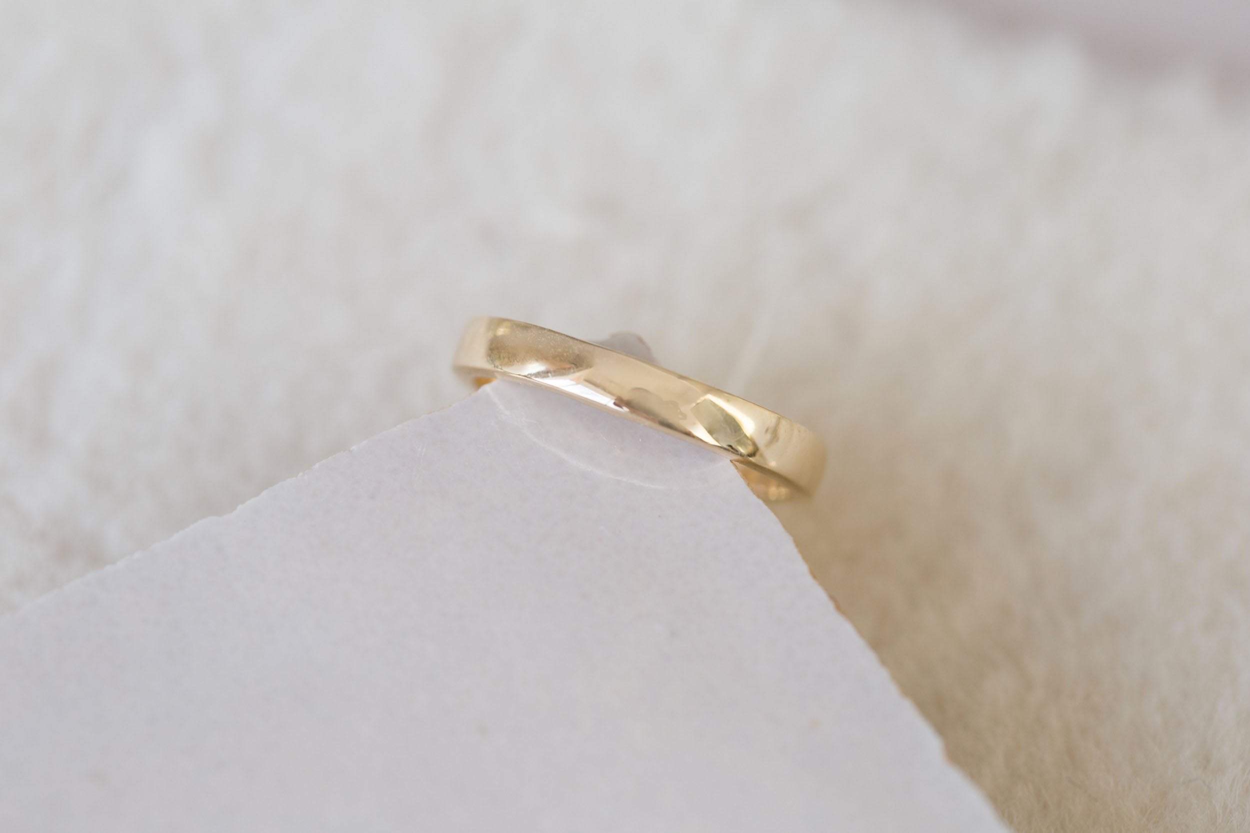3 x 1.5 mm Half Round Band | 14k Recycled Gold