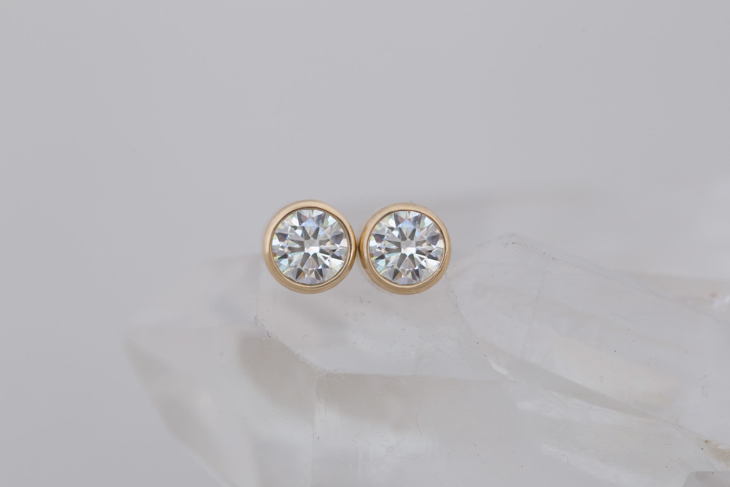 Lab Diamond Earrings | The Birthstone Collection | April | 14k Recycled Gold