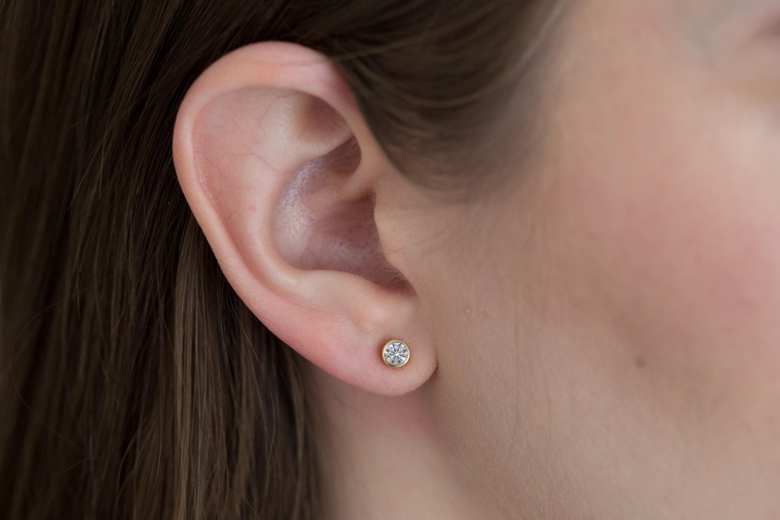 Lab Diamond Earrings | The Birthstone Collection | April | 14k Recycled Gold