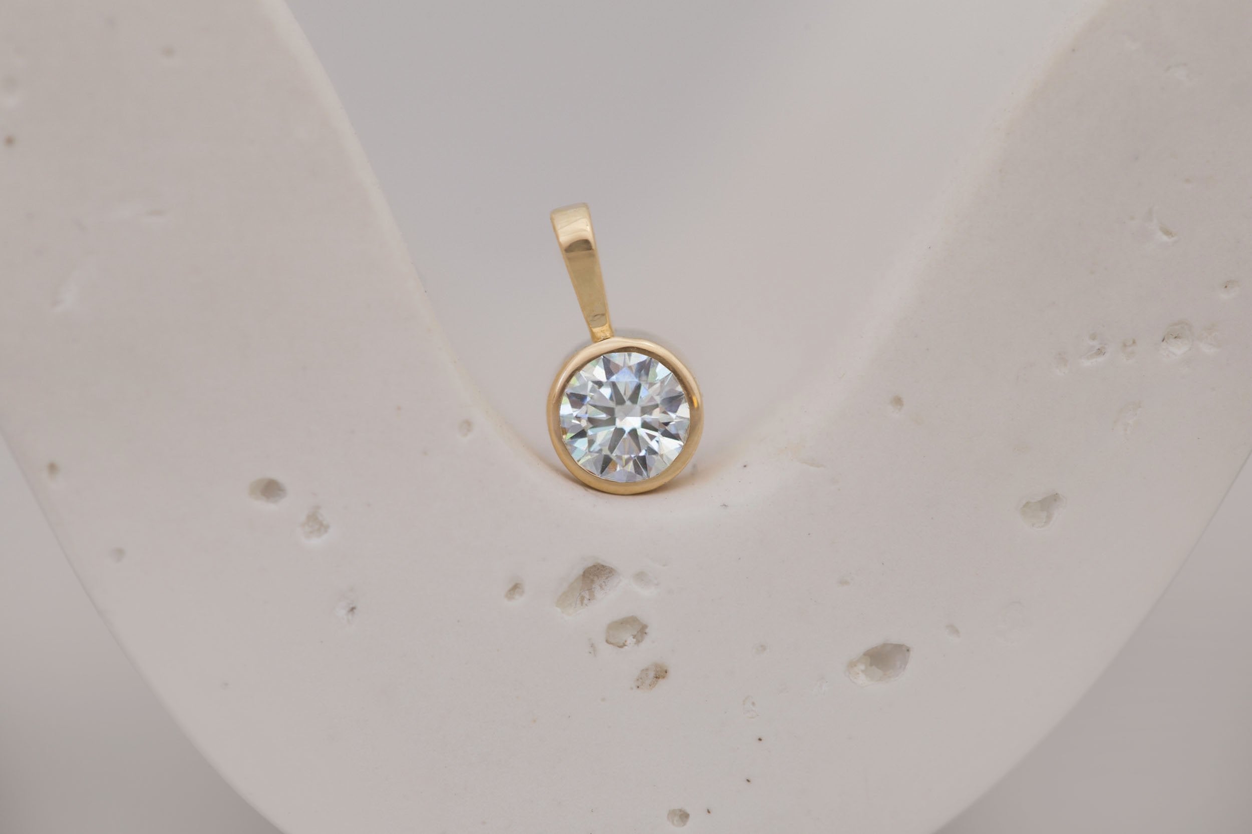 Lab Diamond Pendant | The Birthstone Collection | April | 14k Recycled Gold