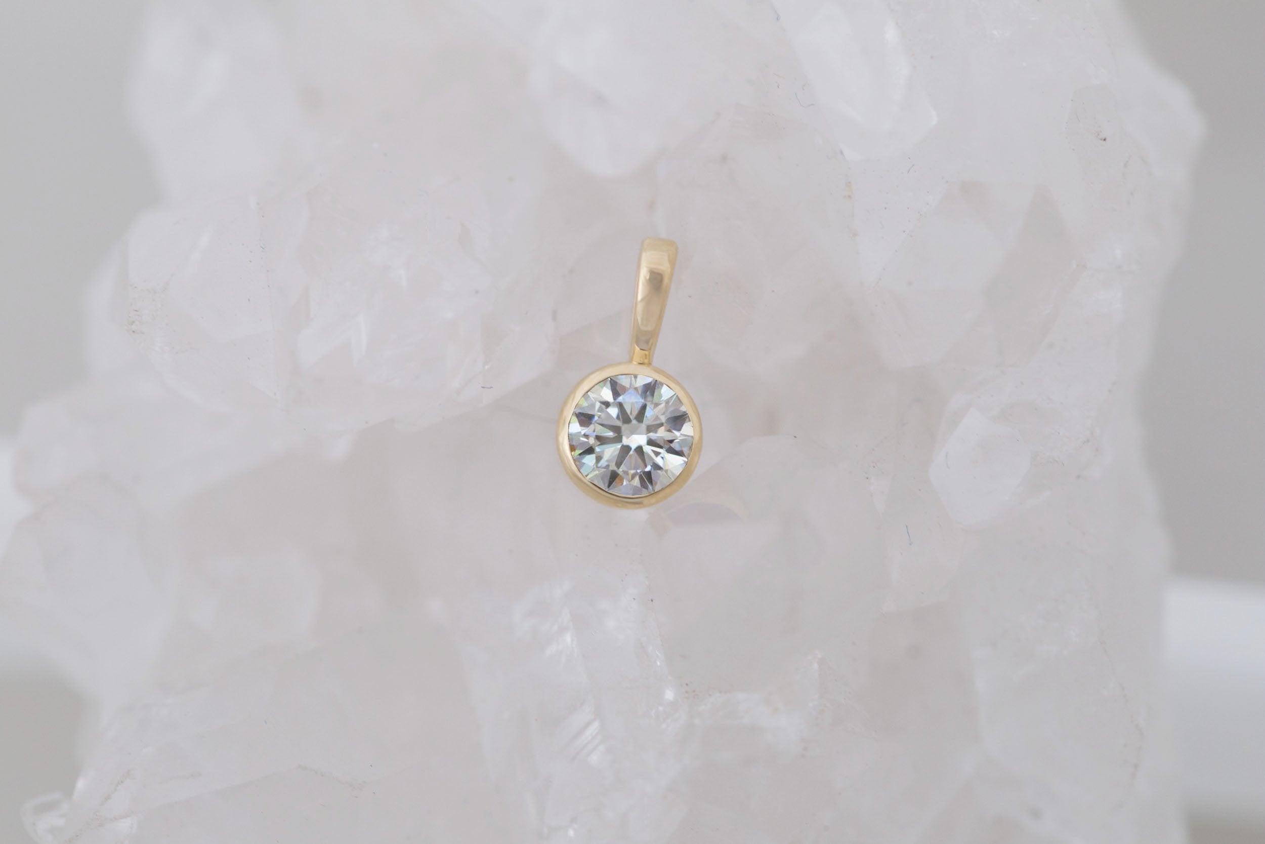 Lab Diamond Pendant | The Birthstone Collection | April | 14k Recycled Gold