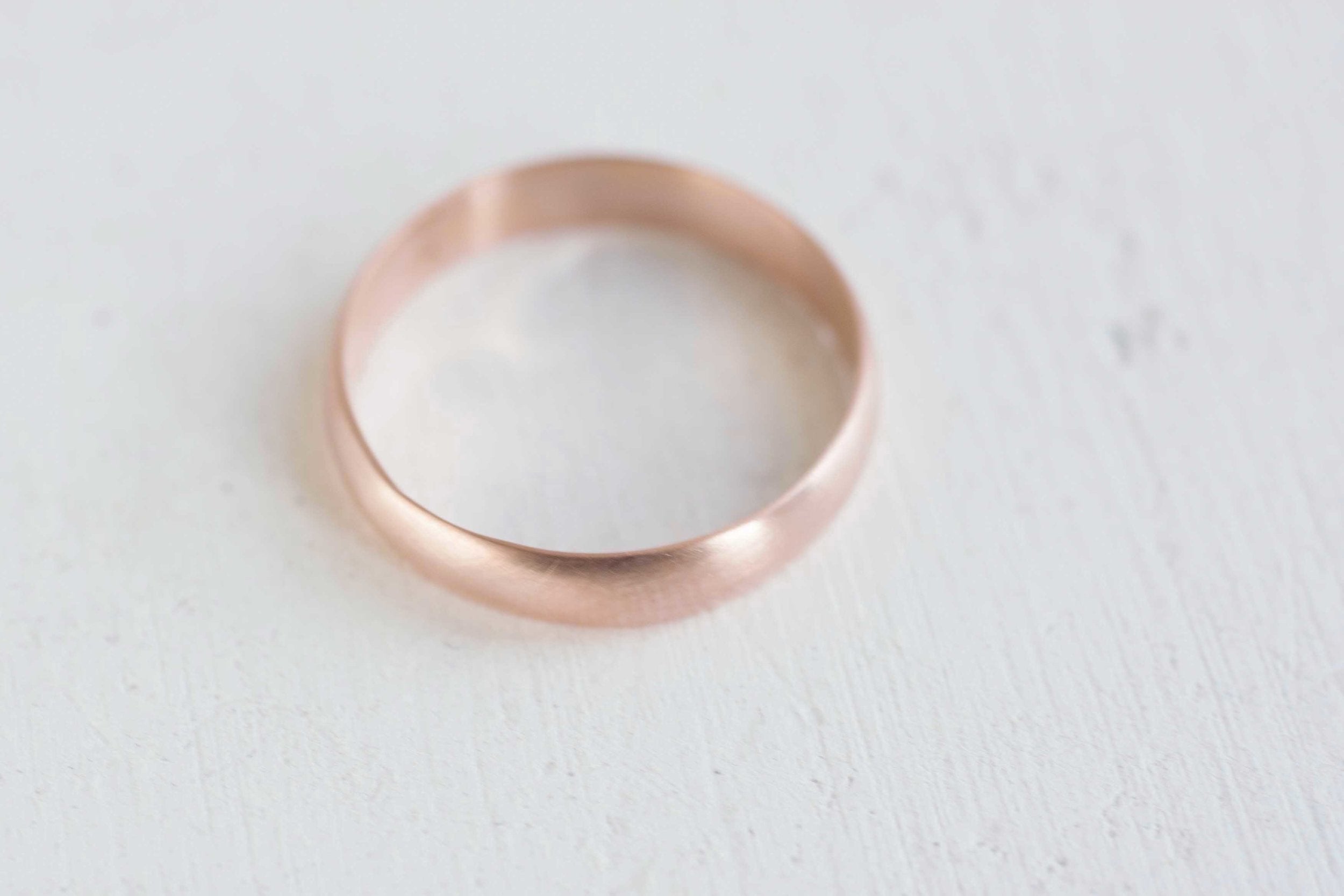 4 x 1 mm Half Round Band | 14k Recycled Rose Gold