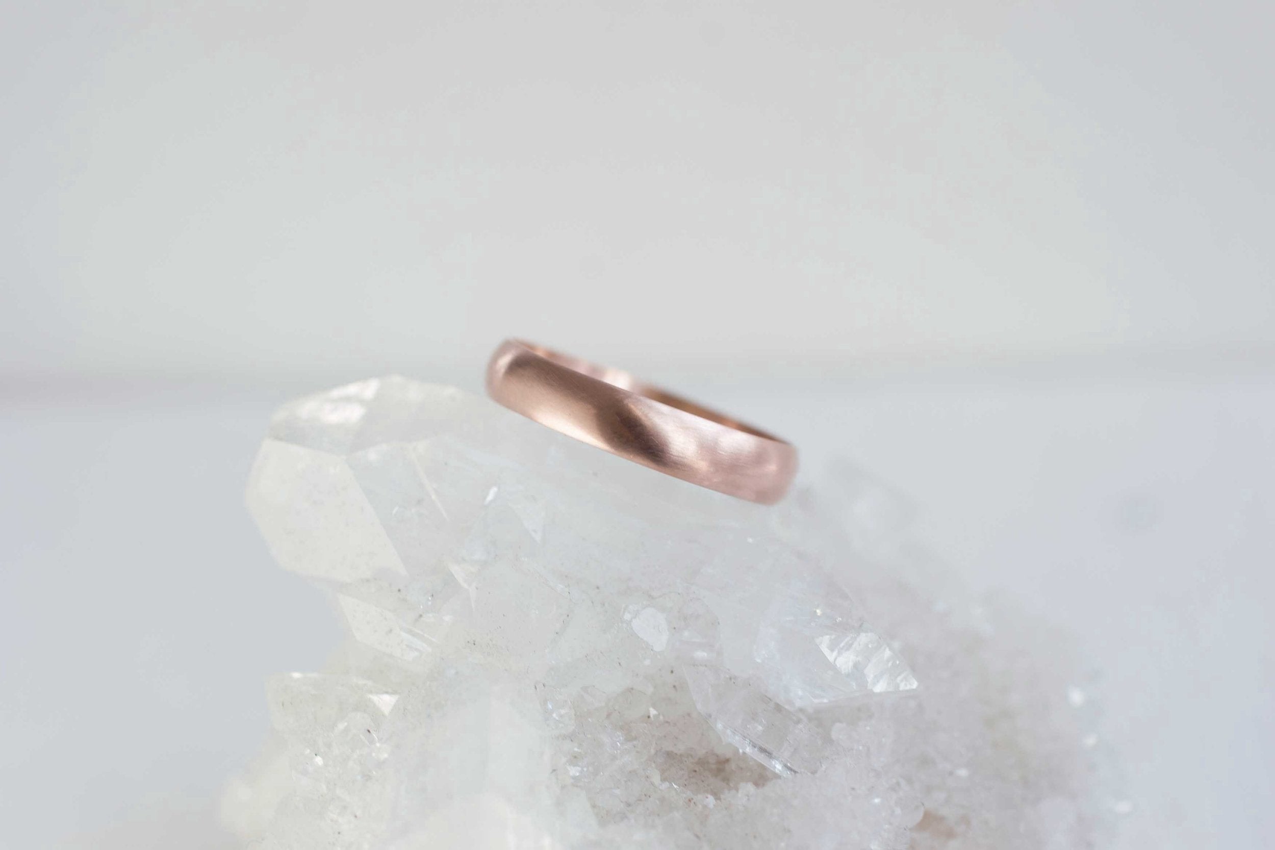 4 x 1 mm Half Round Band | 14k Recycled Rose Gold
