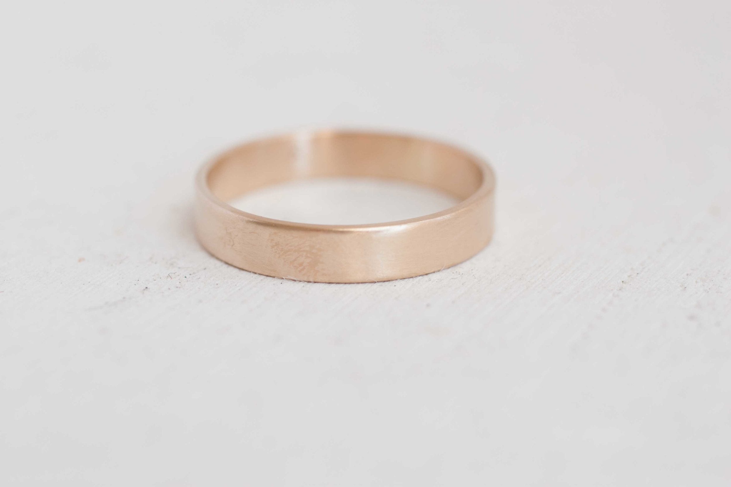 4 x 1 mm Flat Band | 14k Recycled Yellow Gold
