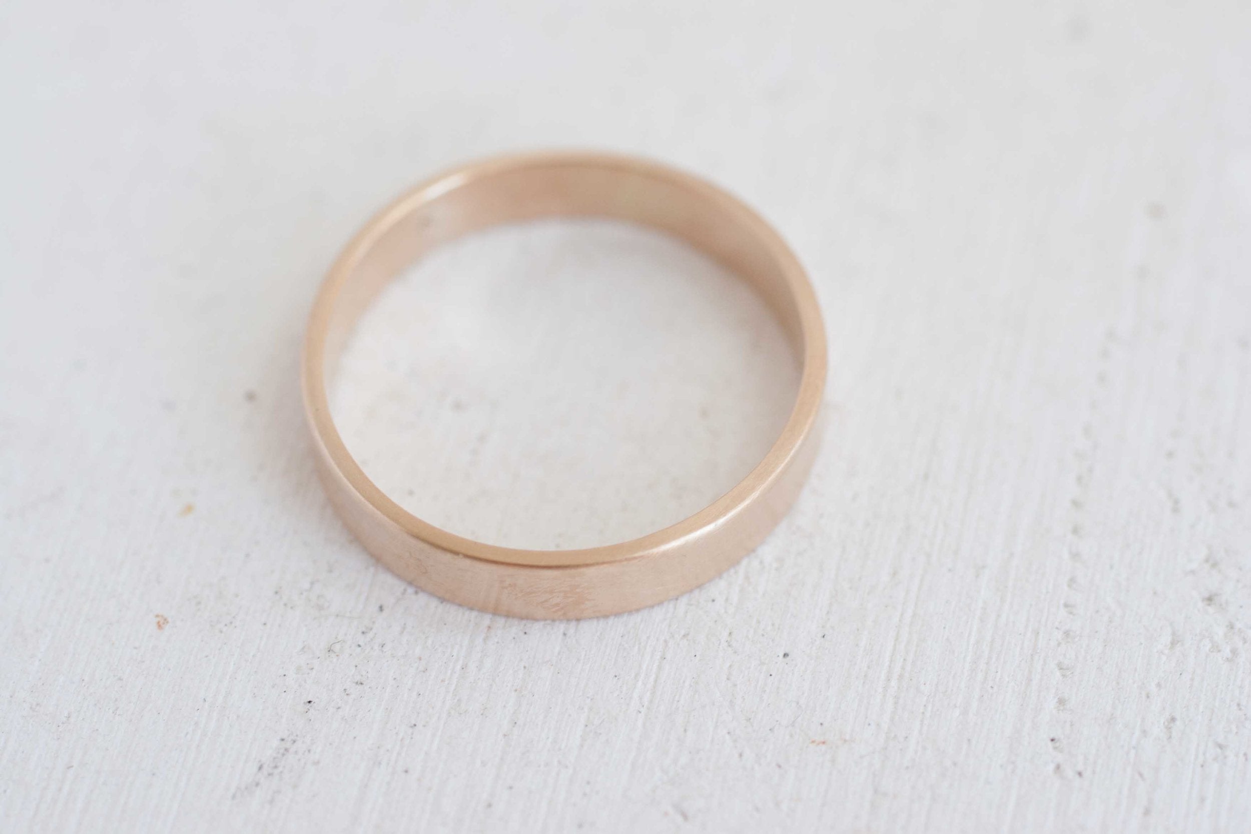 4 x 1 mm Flat Band | 14k Recycled Yellow Gold