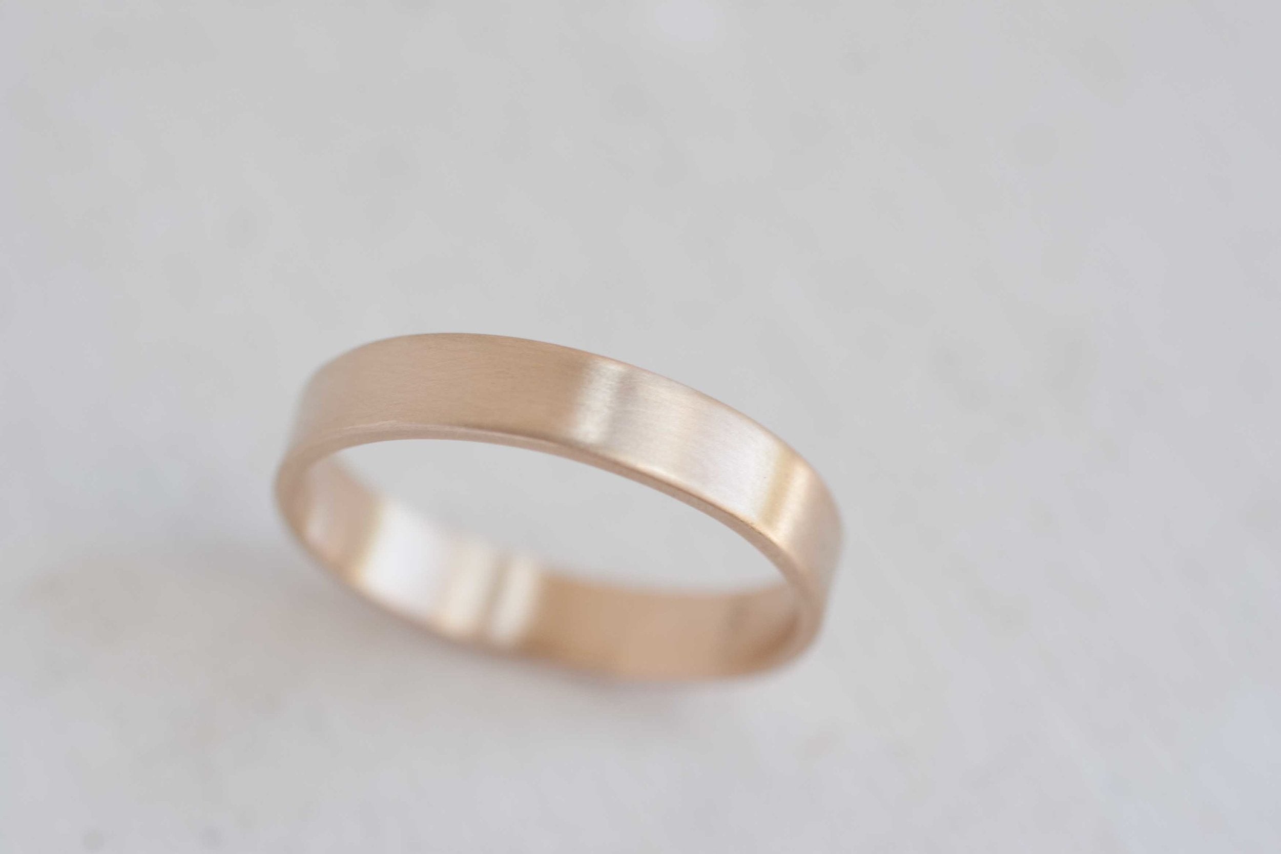 4 x 1 mm Flat Band | 14k Recycled Yellow Gold