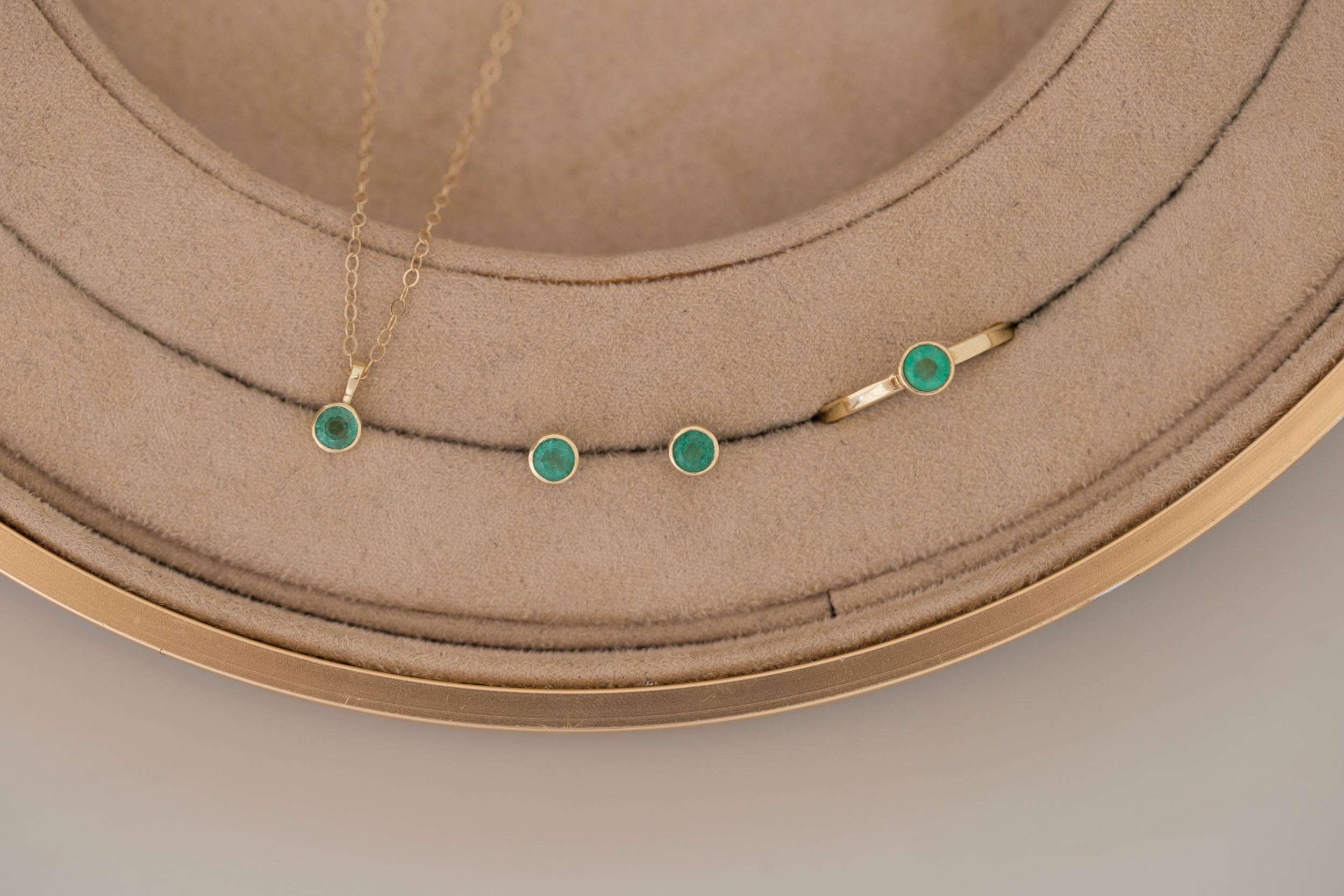 Emerald Necklace | The Birthstone Collection | May | 14k Recycled Gold