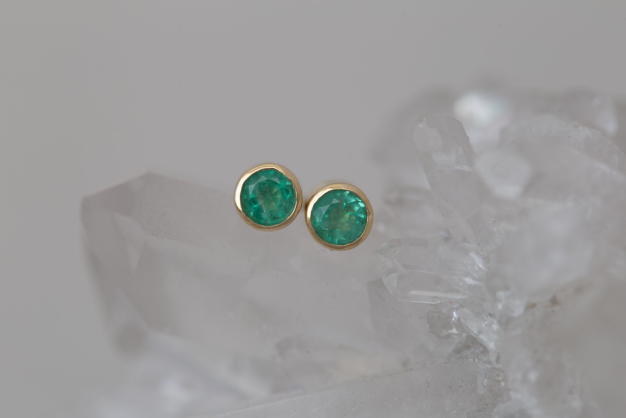 Emerald Earrings | The Birthstone Collection | May | 14k Recycled Gold
