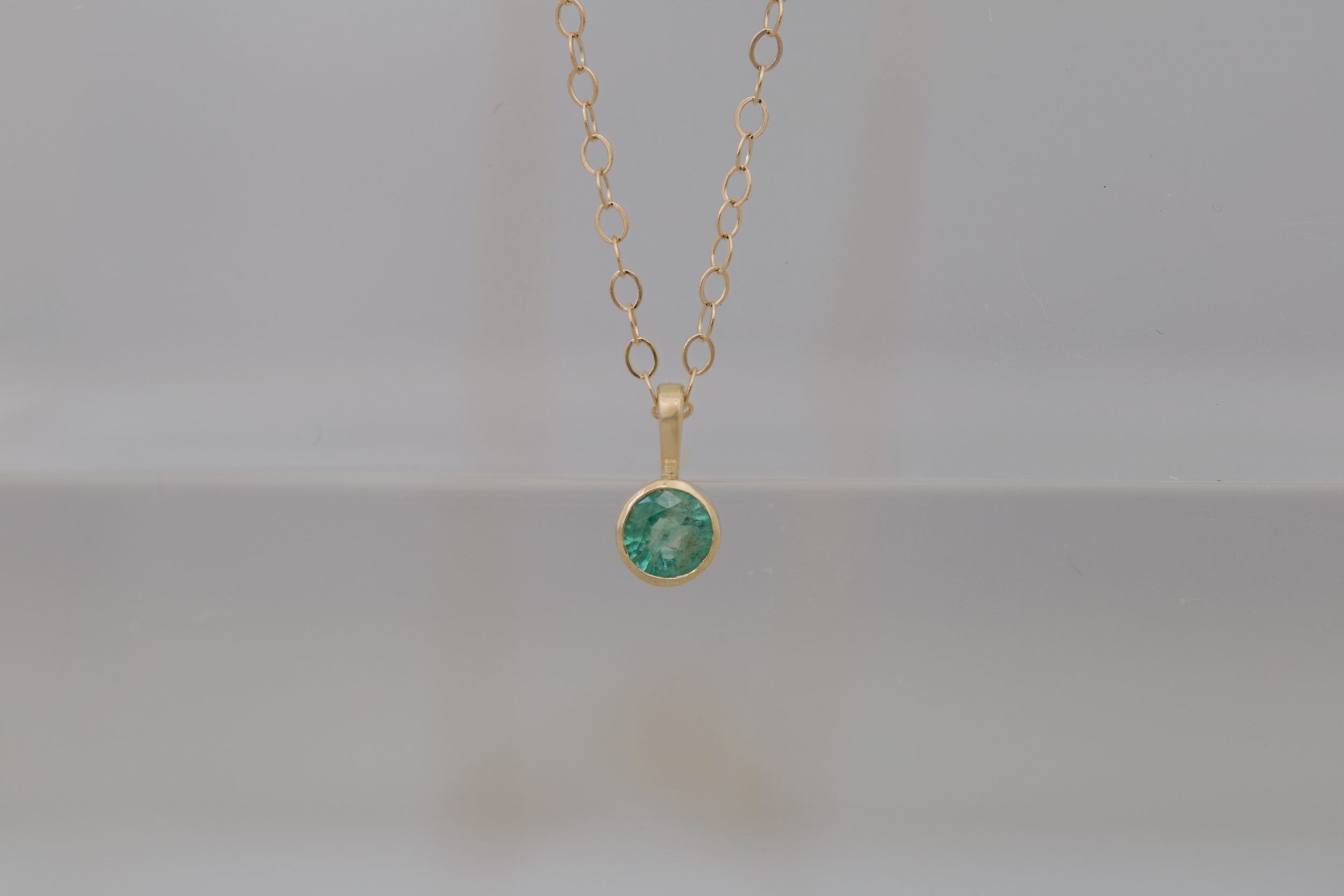 Emerald Necklace | The Birthstone Collection | May | 14k Recycled Gold
