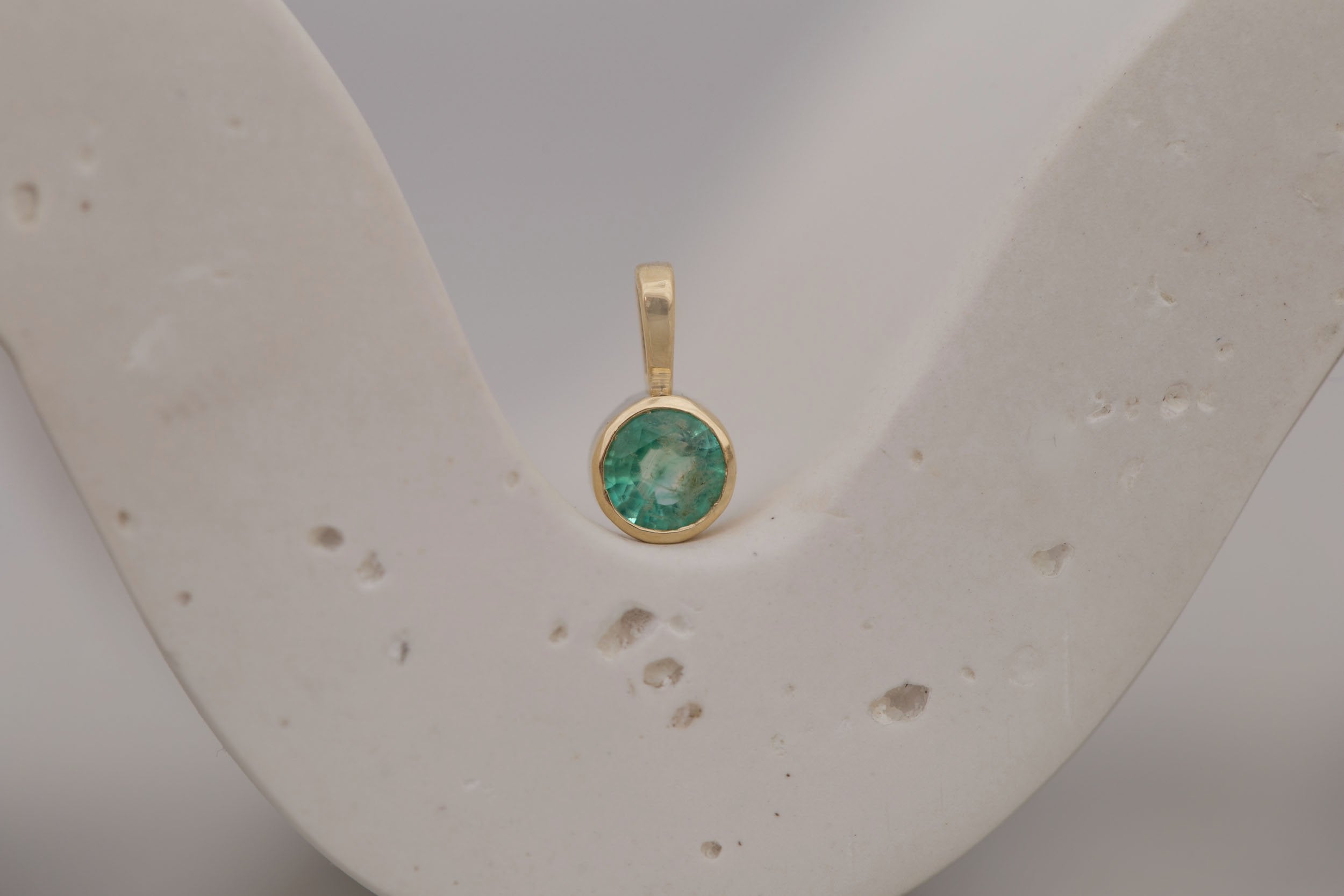 Emerald Pendant | The Birthstone Collection | May | 14k Recycled Gold