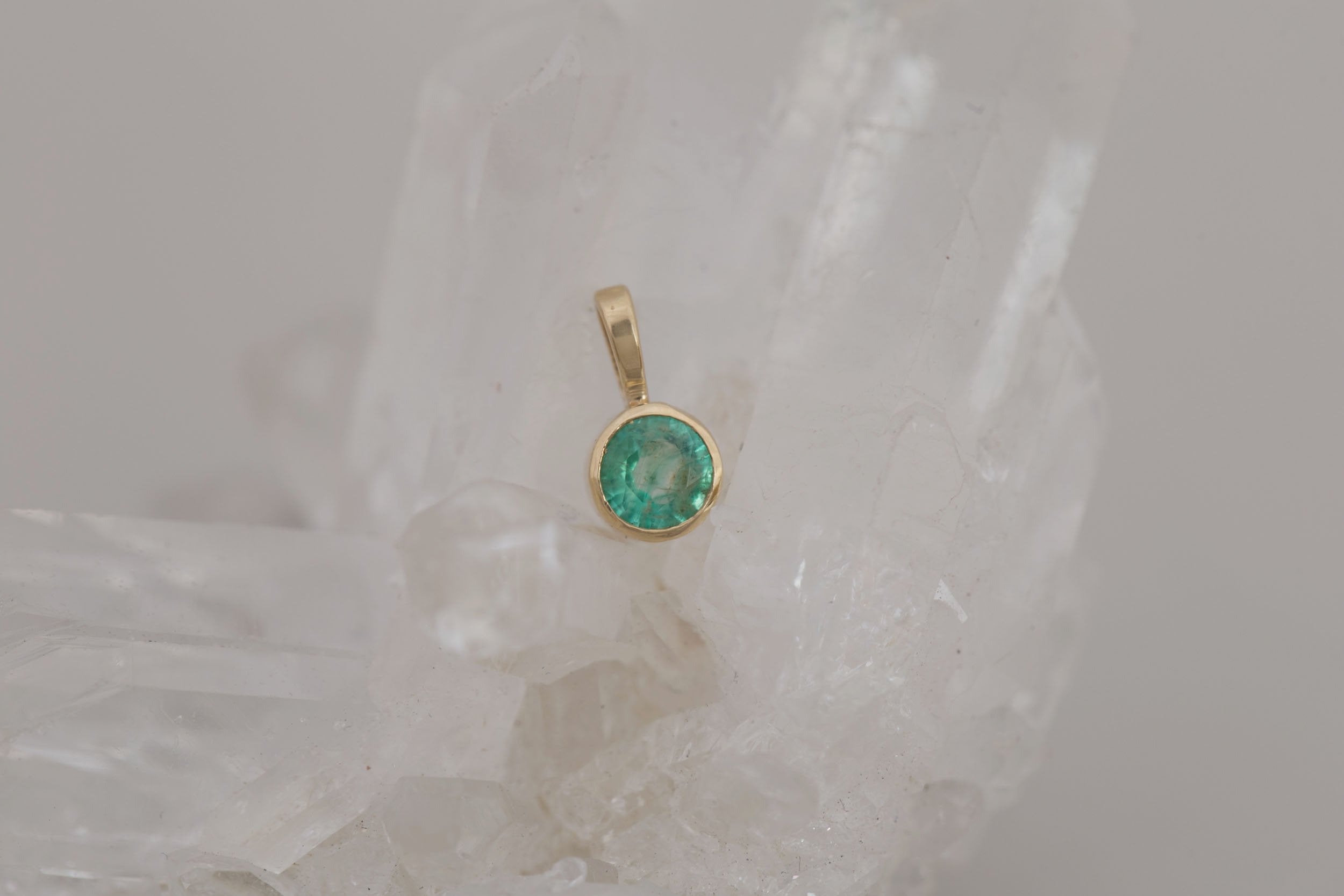 Emerald Pendant | The Birthstone Collection | May | 14k Recycled Gold