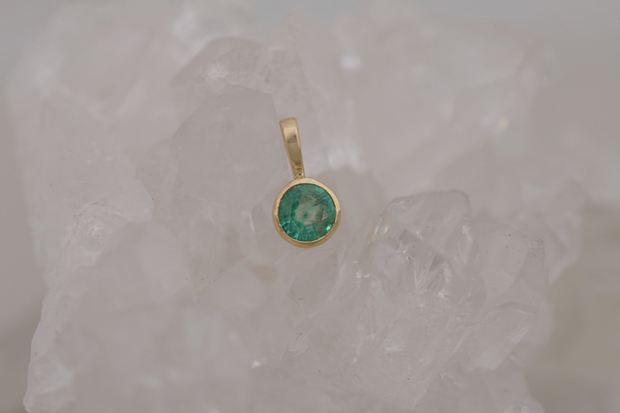 Emerald Pendant | The Birthstone Collection | May | 14k Recycled Gold