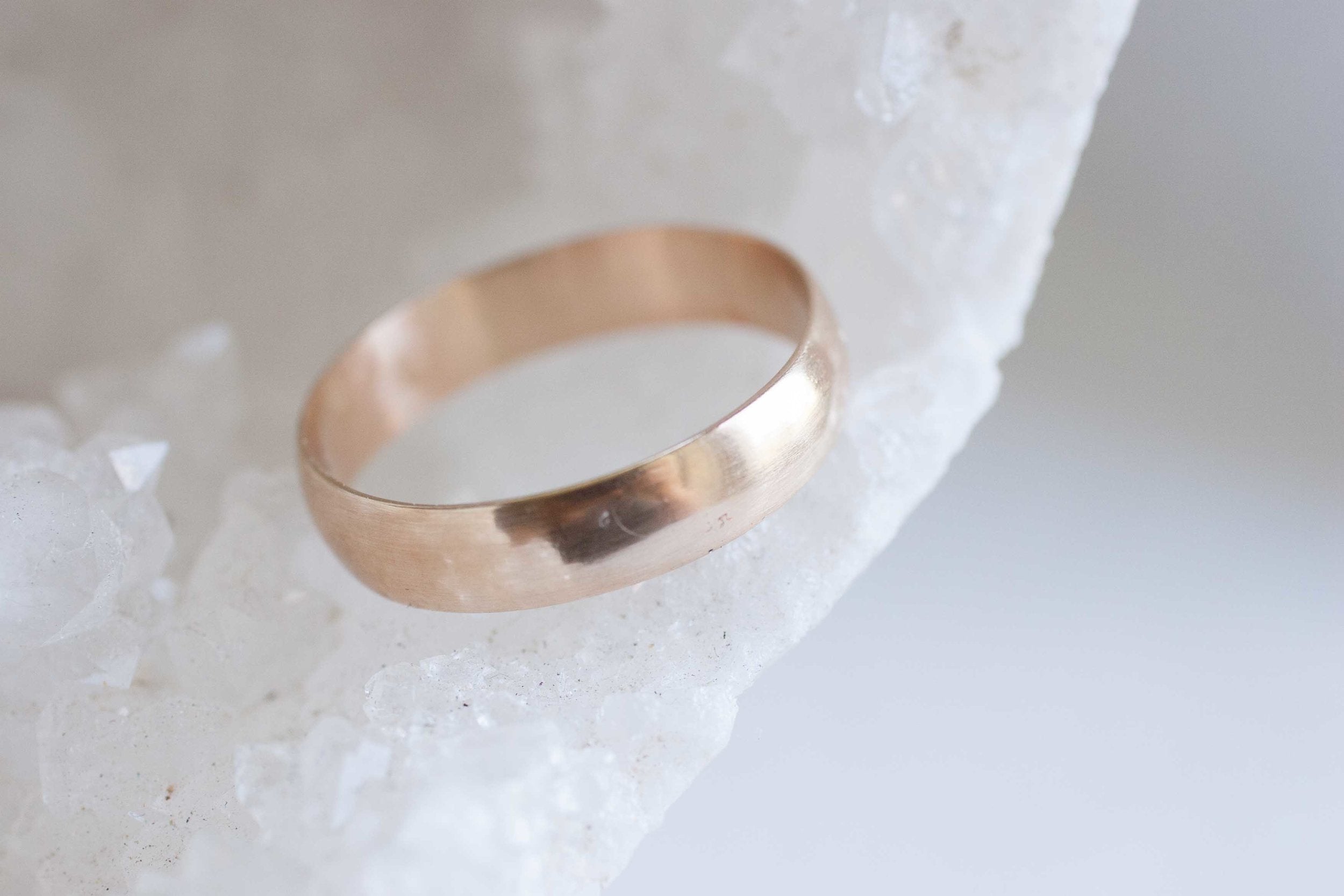 5 x 1 mm Half Round Band | 14k Recycled Yellow Gold