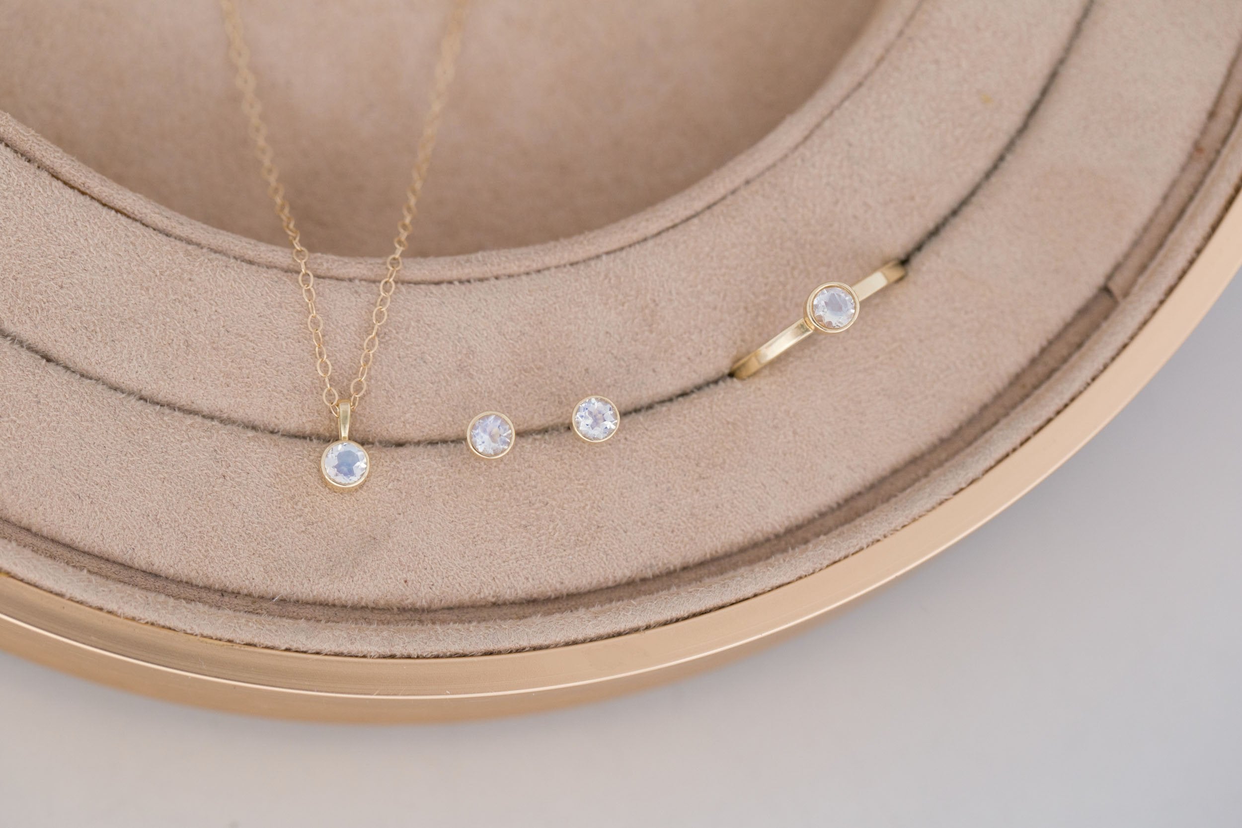 Moonstone Earrings | The Birthstone Collection | June | 14k Recycled Gold