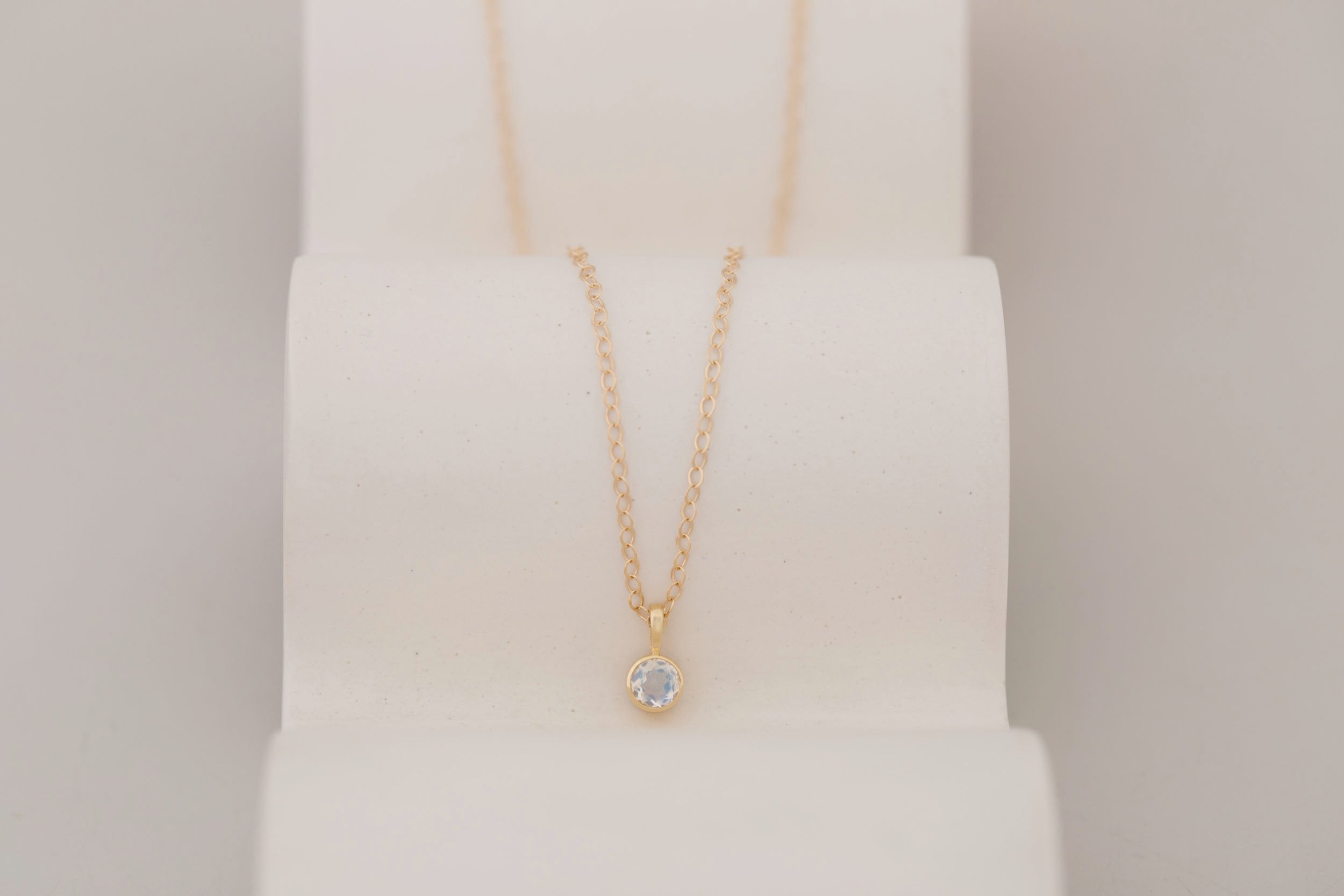 Moonstone Necklace | The Birthstone Collection | June | 14k Recycled Gold