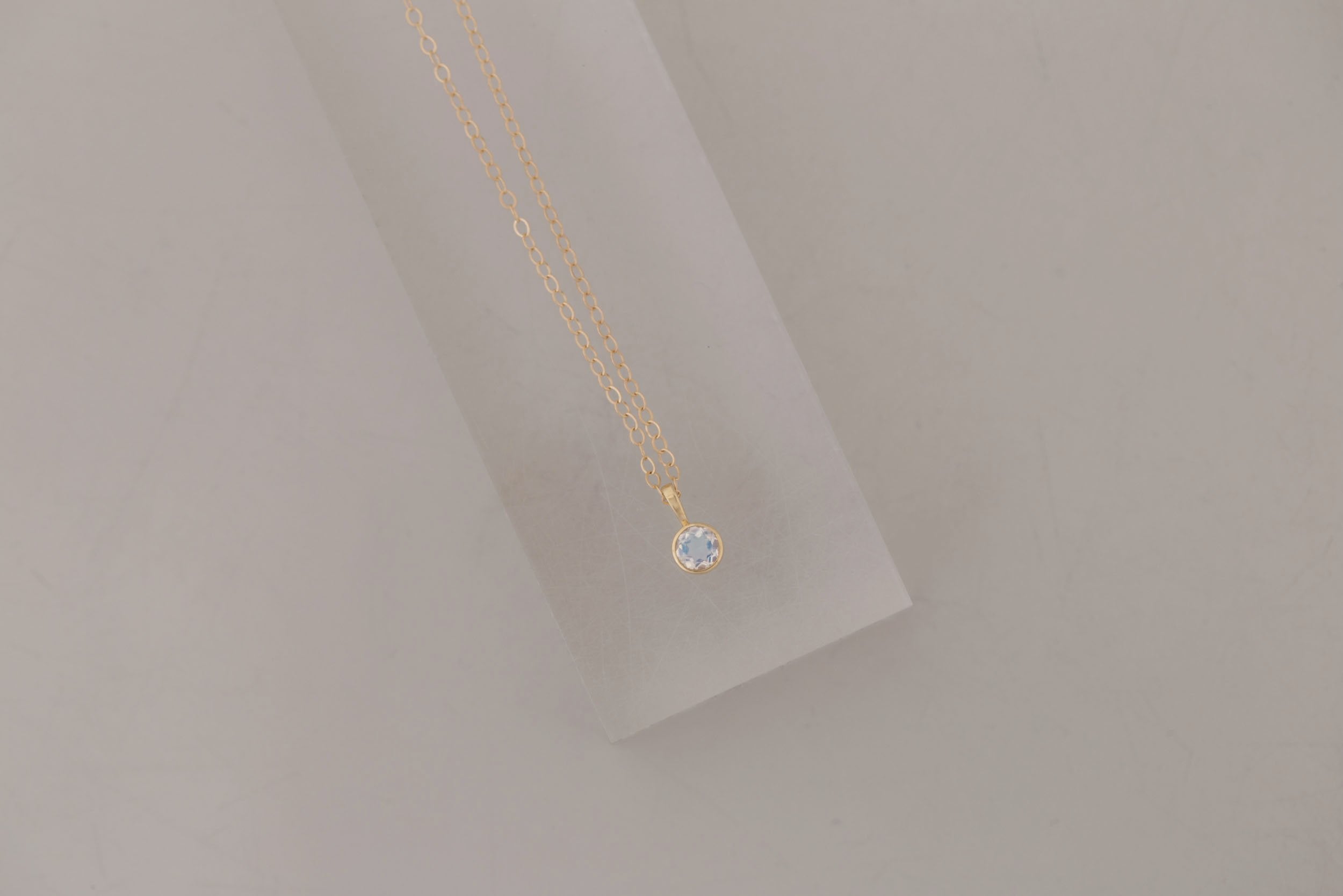 Moonstone Necklace | The Birthstone Collection | June | 14k Recycled Gold