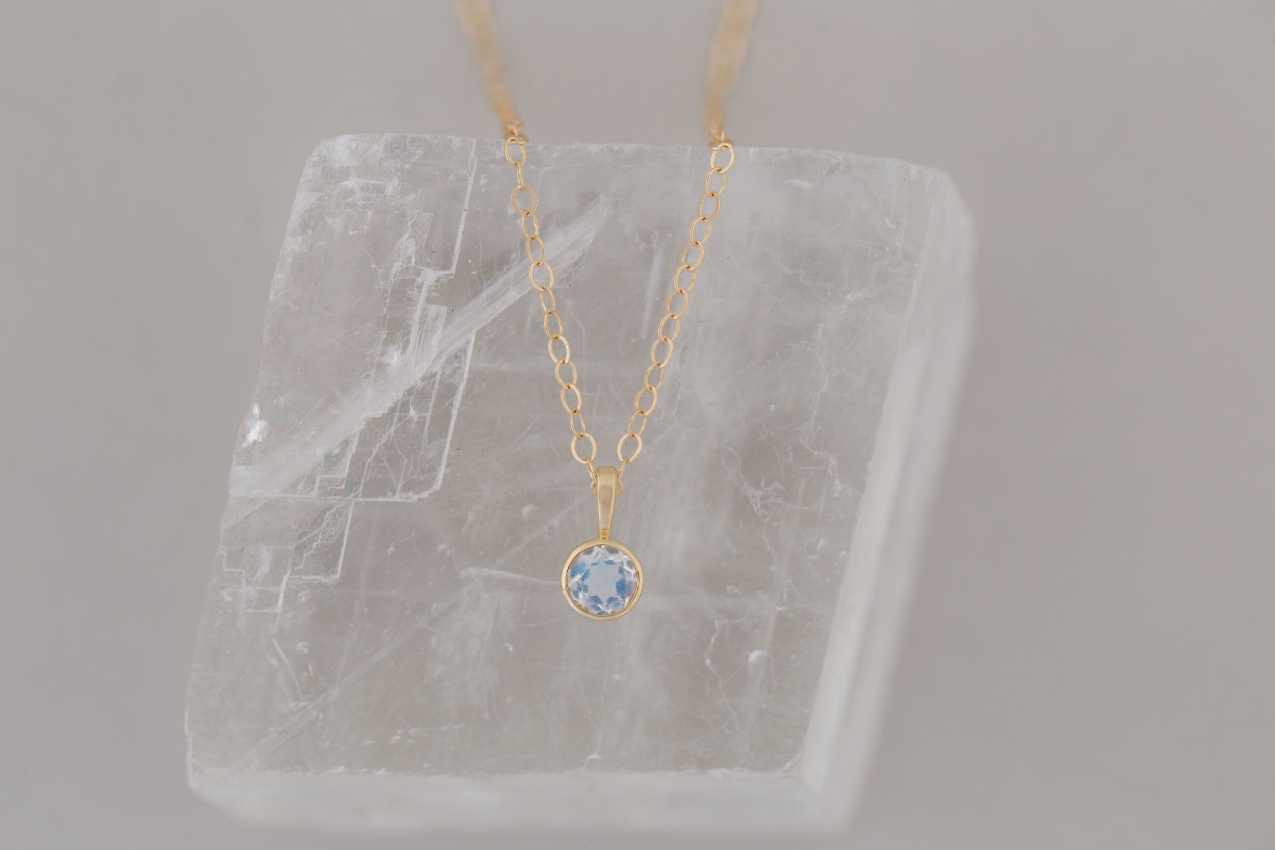 Moonstone Necklace | The Birthstone Collection | June | 14k Recycled Gold