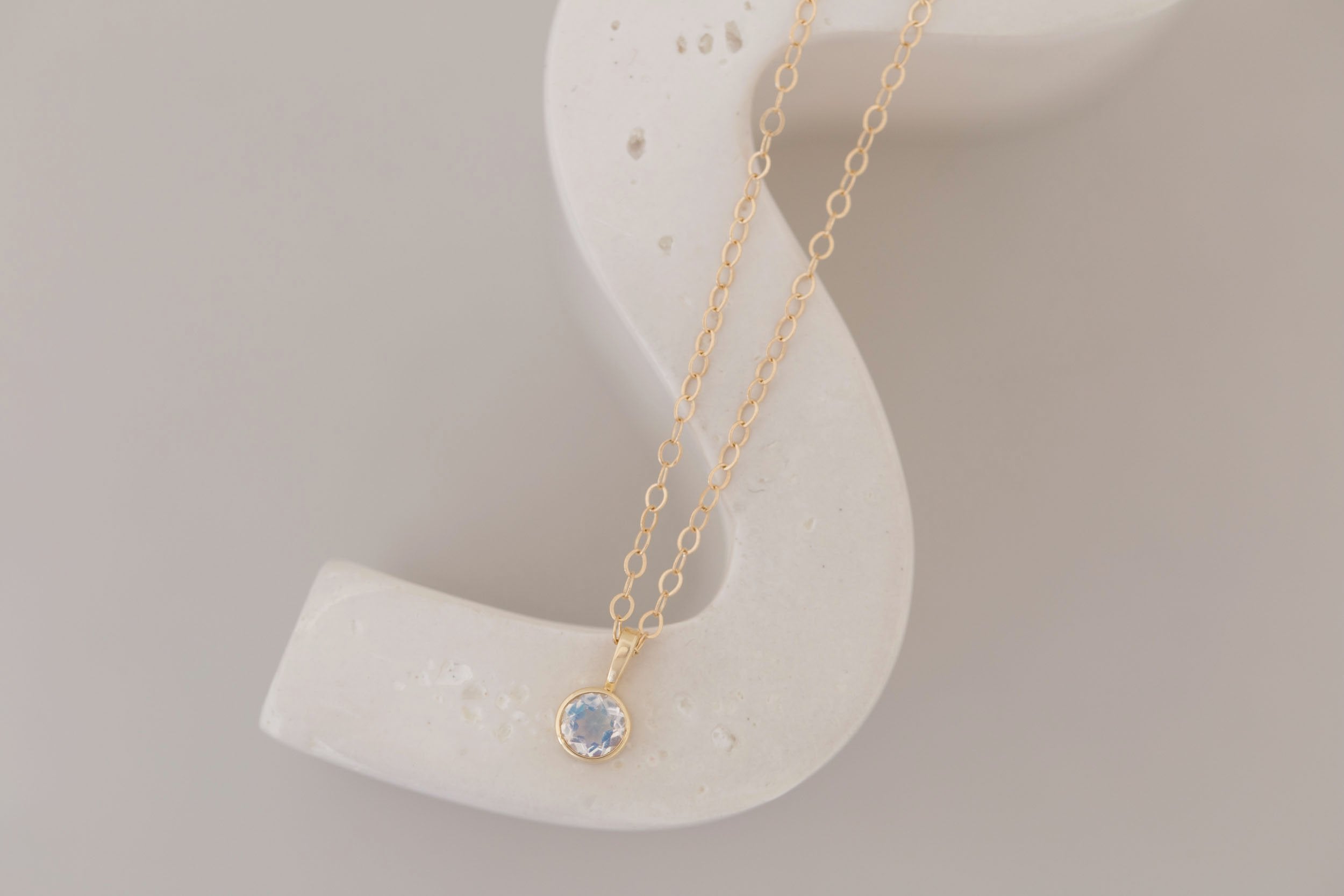 Moonstone Necklace | The Birthstone Collection | June | 14k Recycled Gold