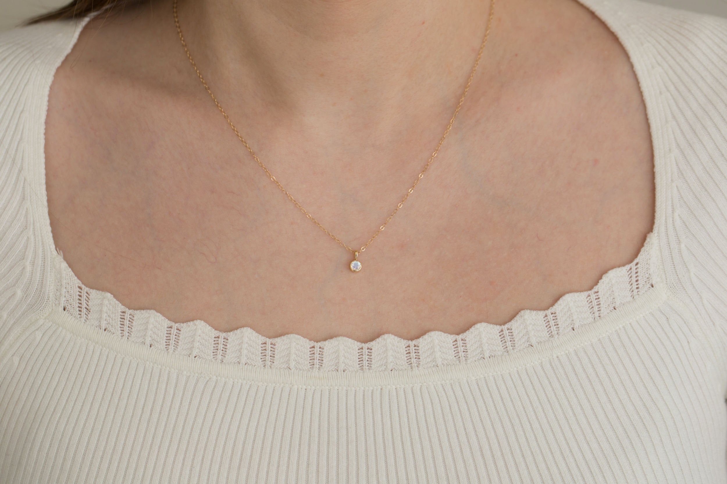 Moonstone Pendant | The Birthstone Collection | June | 14k Recycled Gold