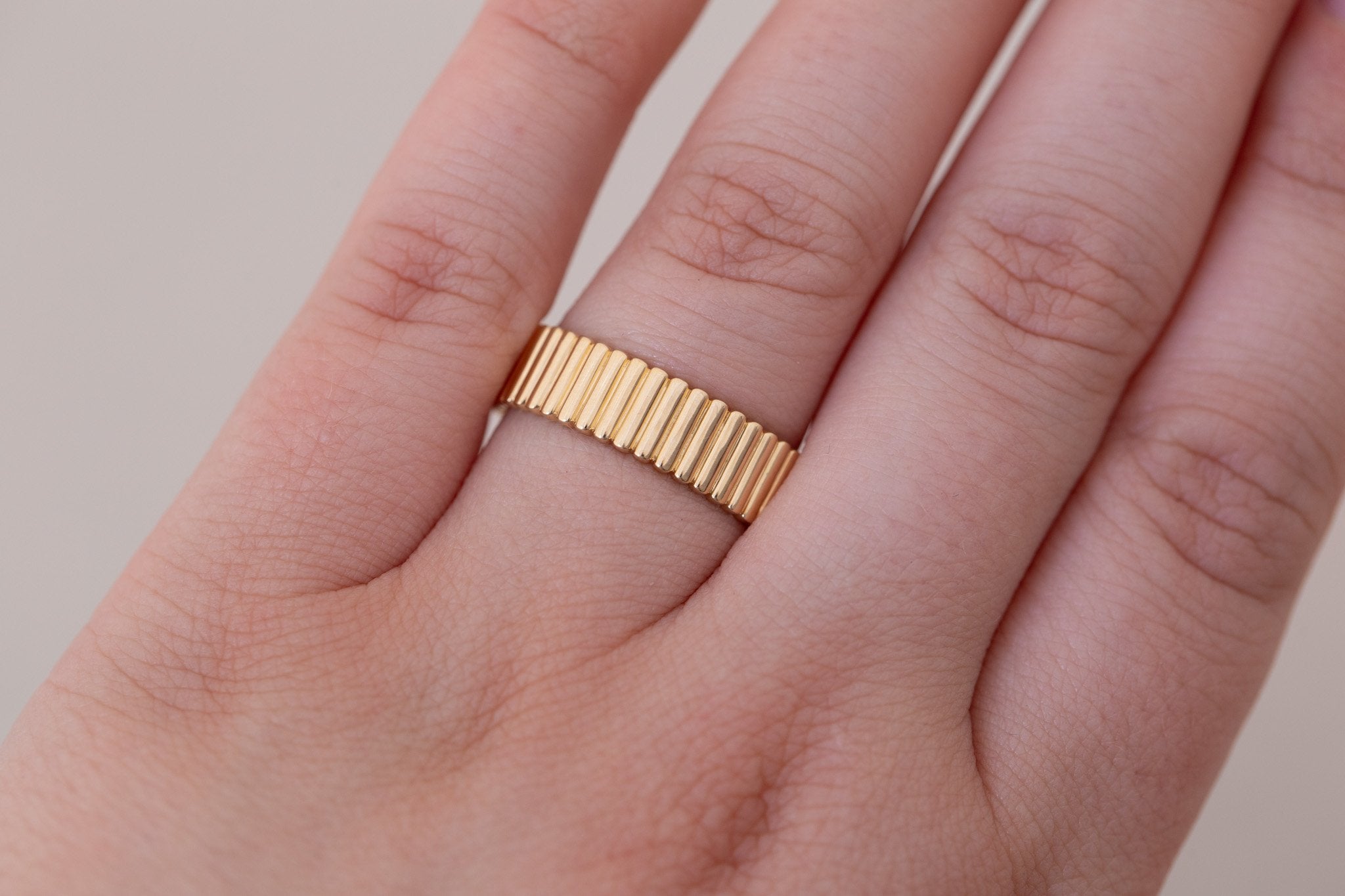 6 mm Fluted Band  | 14k Recycled Gold