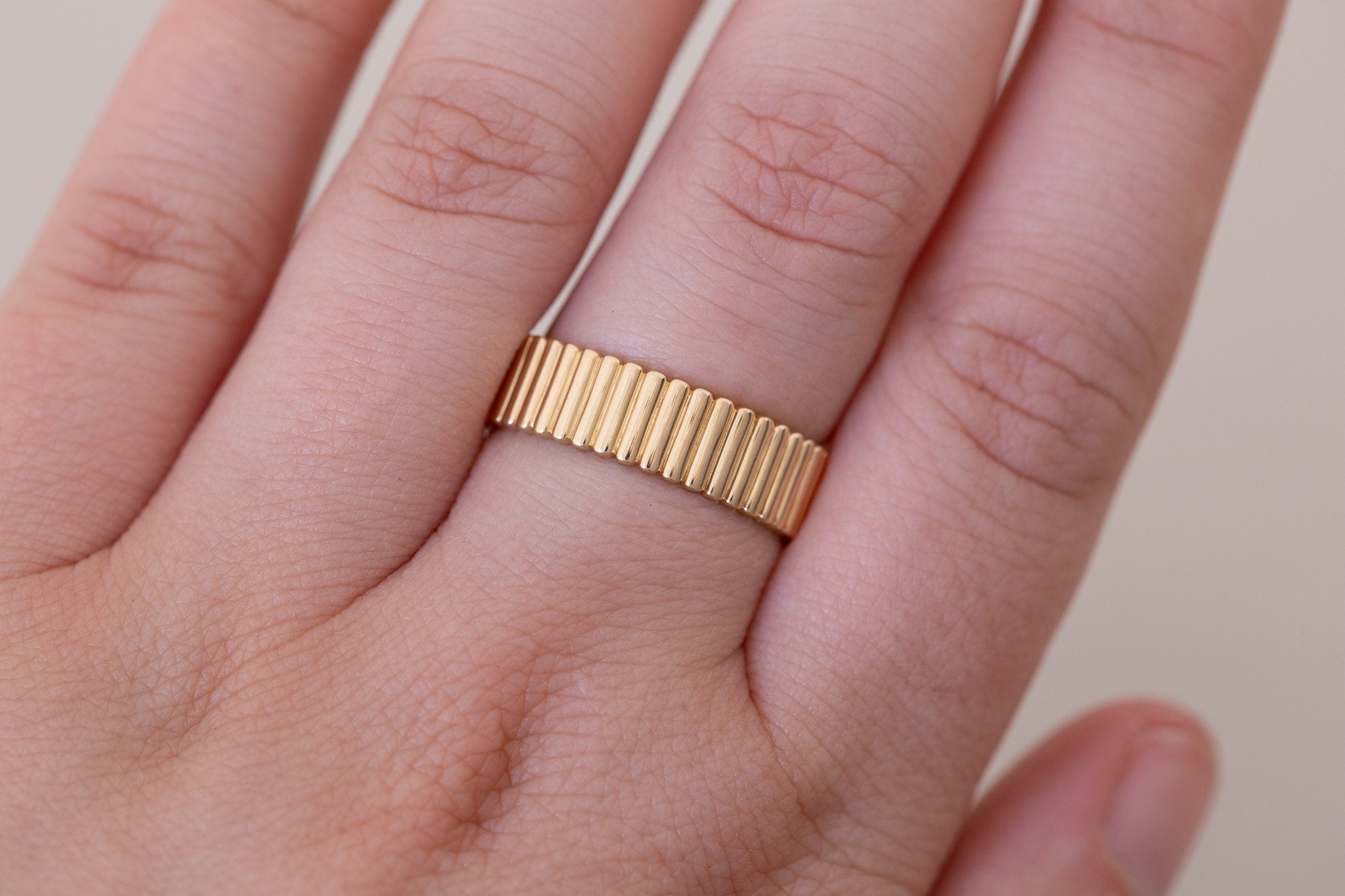 6 mm Fluted Band  | 14k Recycled Gold