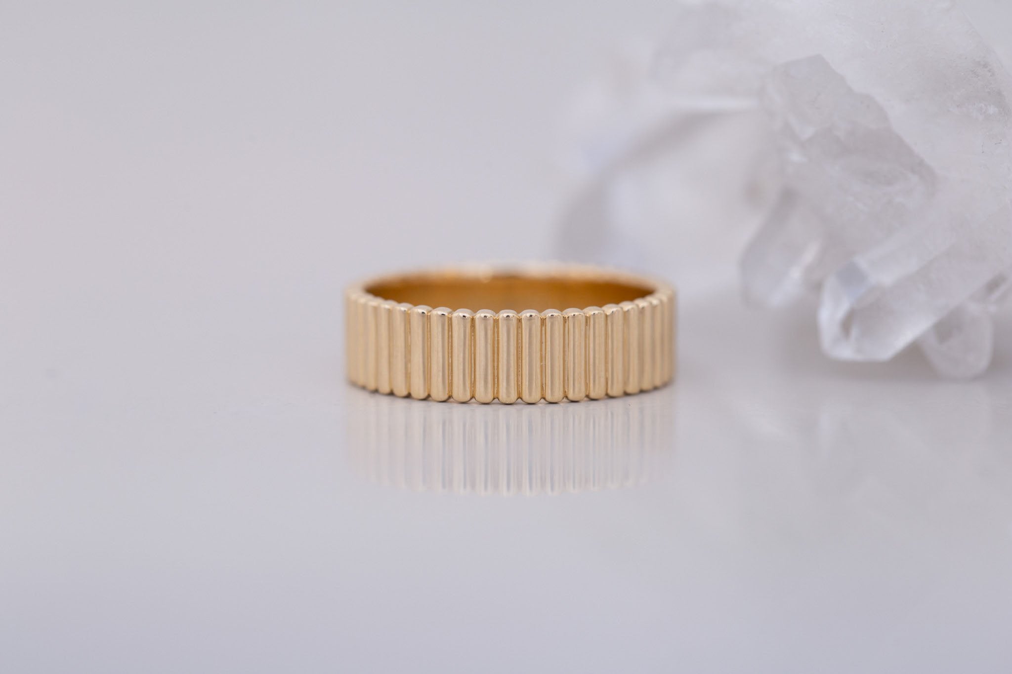6 mm Fluted Band  | 14k Recycled Gold