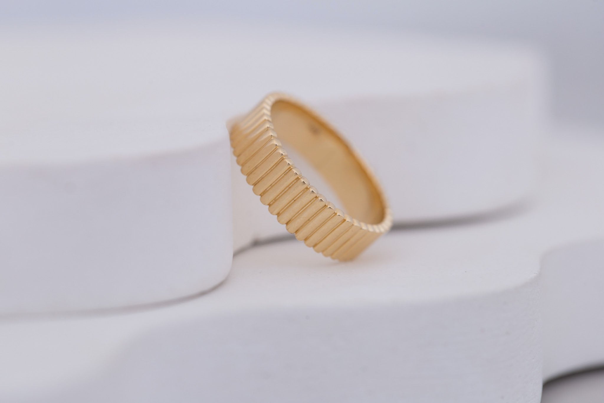 6 mm Fluted Band  | 14k Recycled Gold