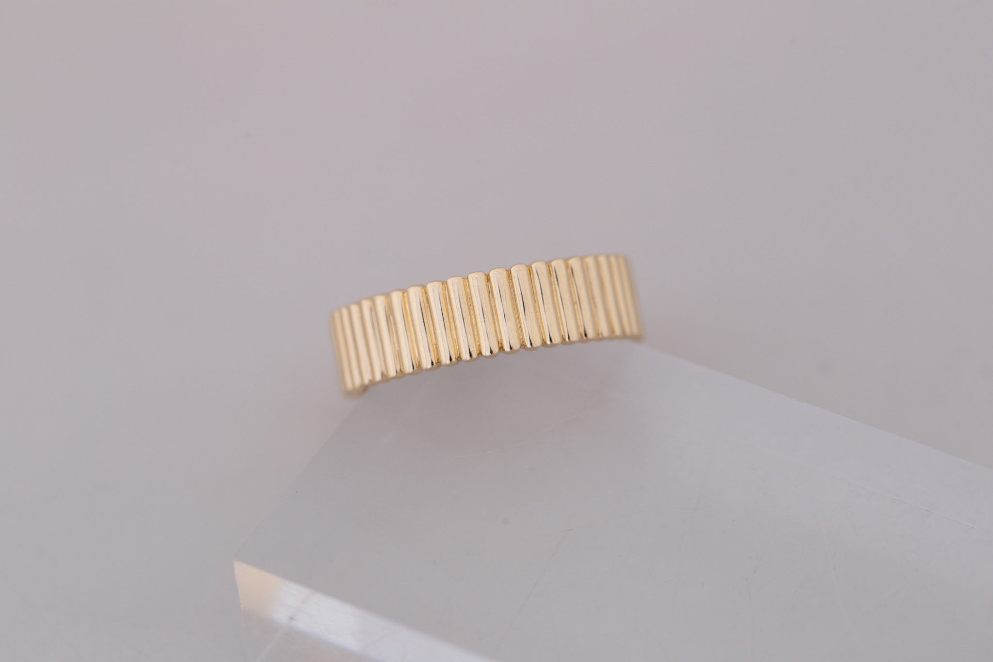 6 mm Fluted Band  | 14k Recycled Gold