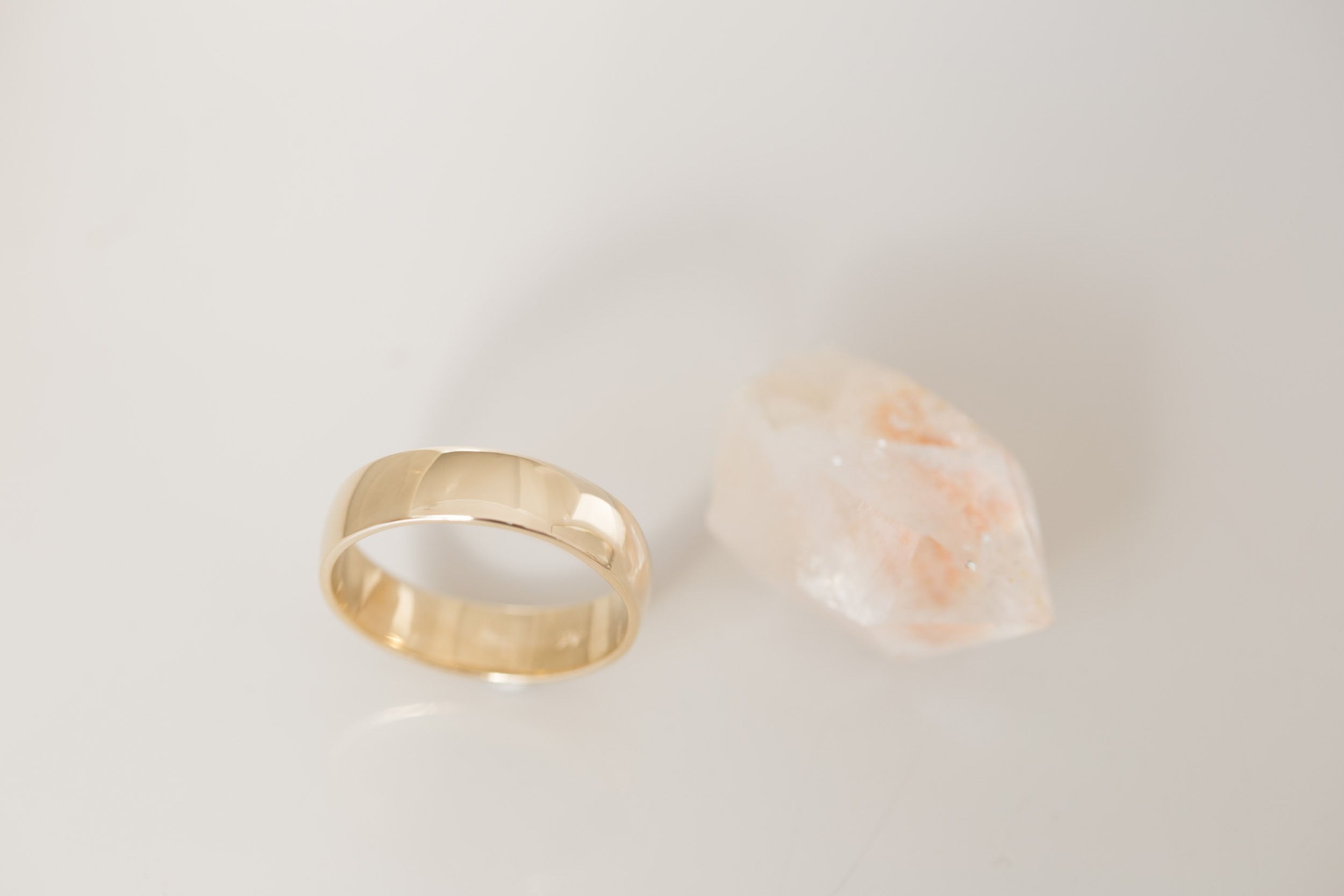 6 x 1.5 mm Half Round Band | 14k Recycled Yellow Gold