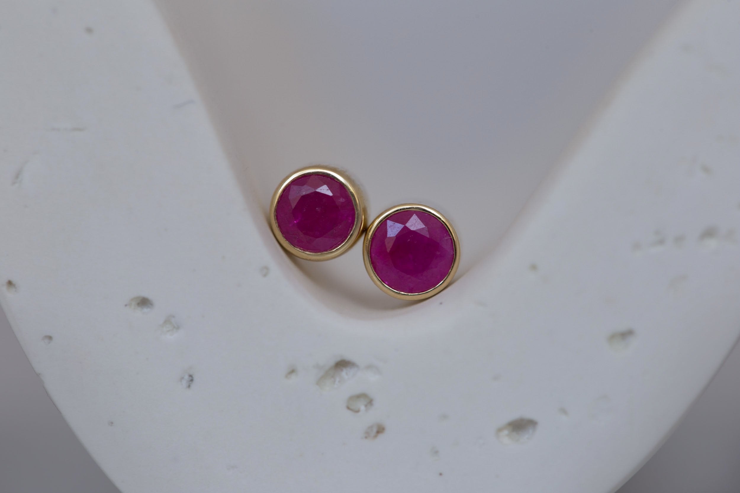 Ruby Earrings | The Birthstone Collection | July | 14k Recycled Gold