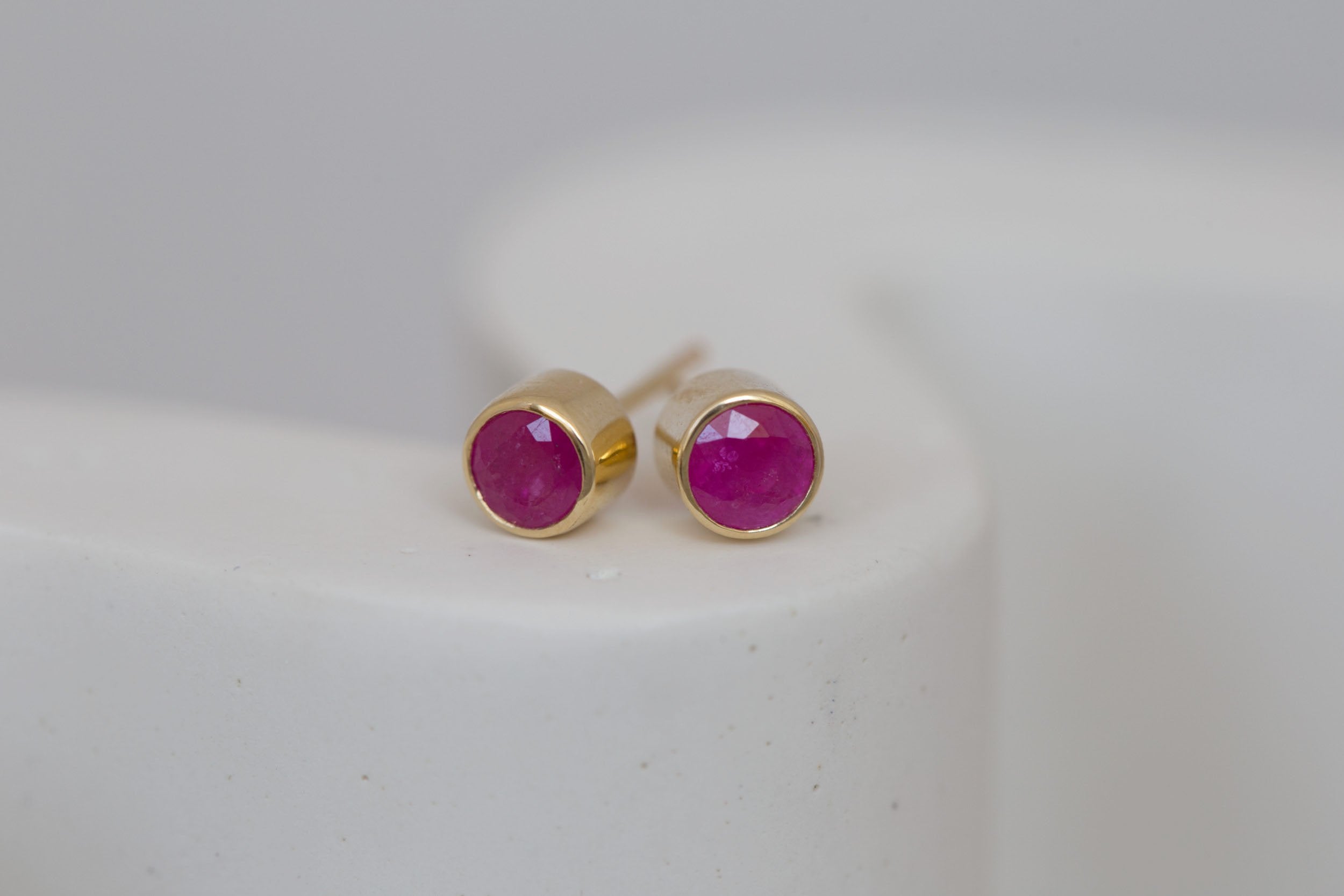 Ruby Earrings | The Birthstone Collection | July | 14k Recycled Gold