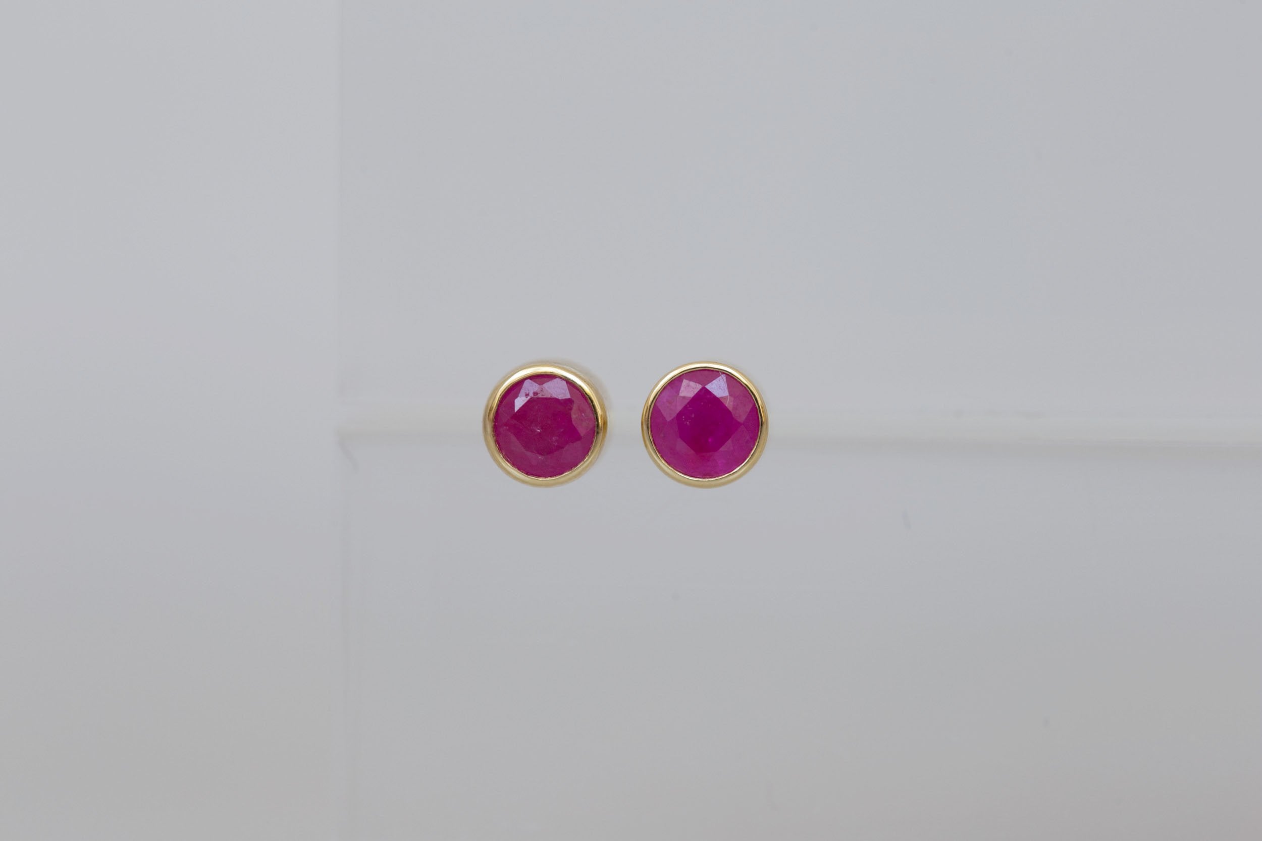 Ruby Earrings | The Birthstone Collection | July | 14k Recycled Gold
