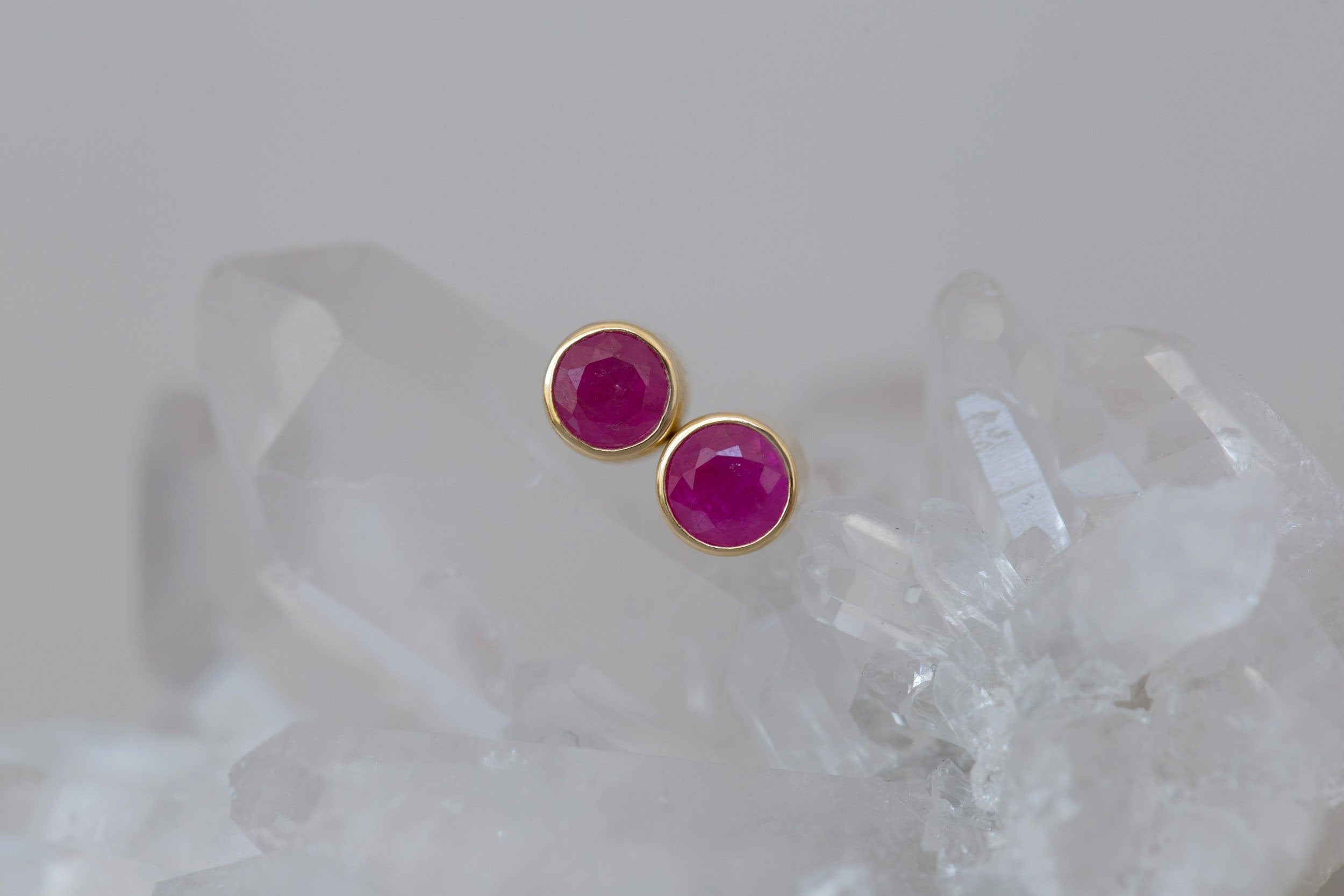 Ruby Earrings | The Birthstone Collection | July | 14k Recycled Gold