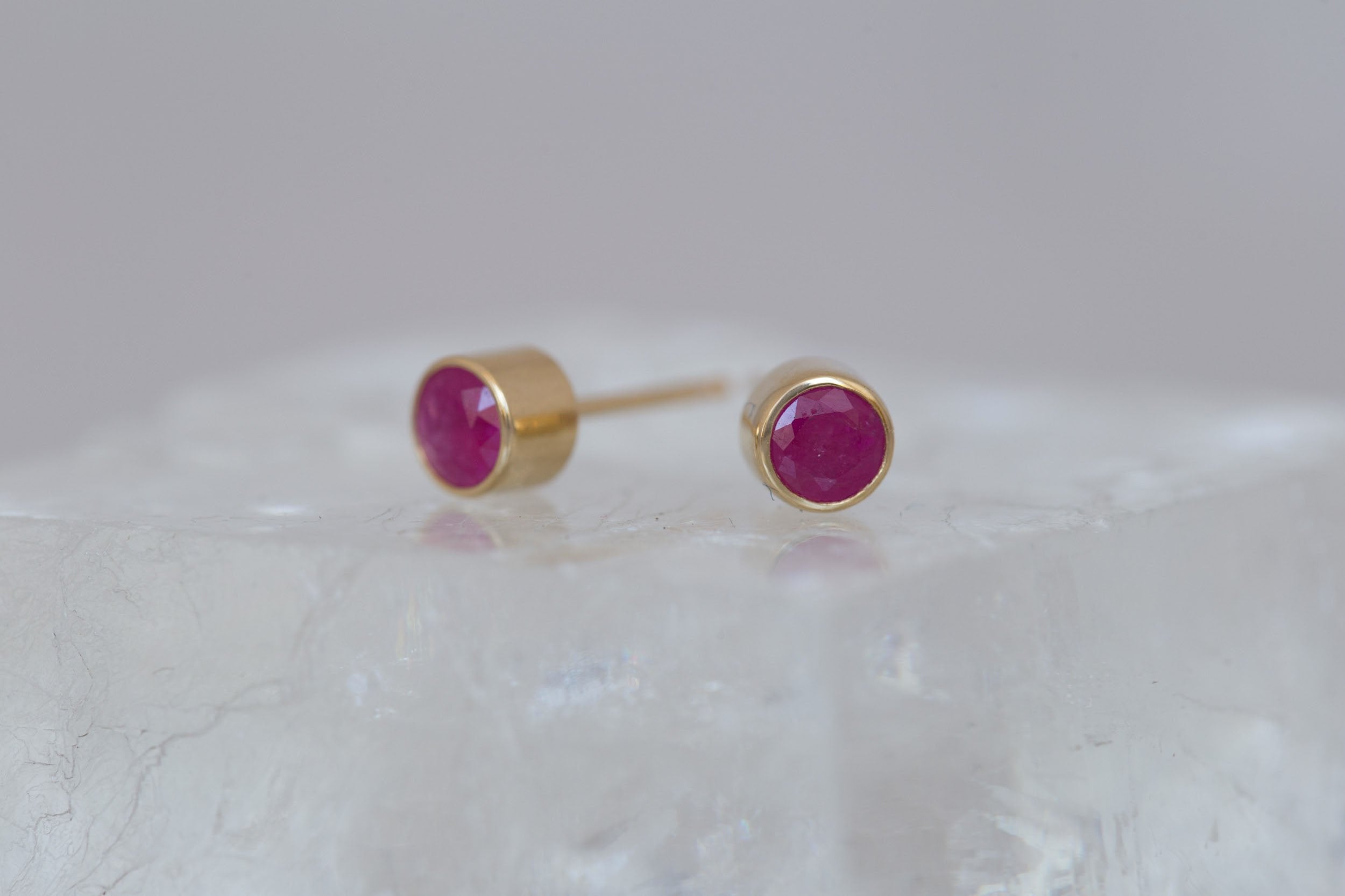 Ruby Earrings | The Birthstone Collection | July | 14k Recycled Gold