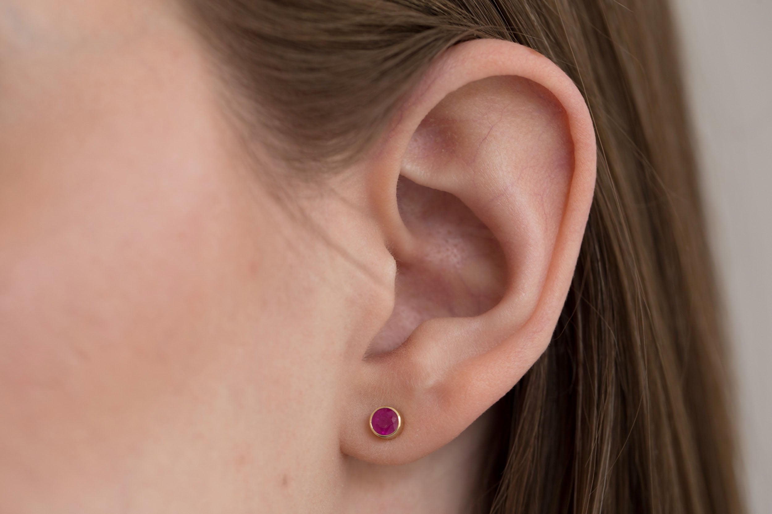 Ruby Earrings | The Birthstone Collection | July | 14k Recycled Gold