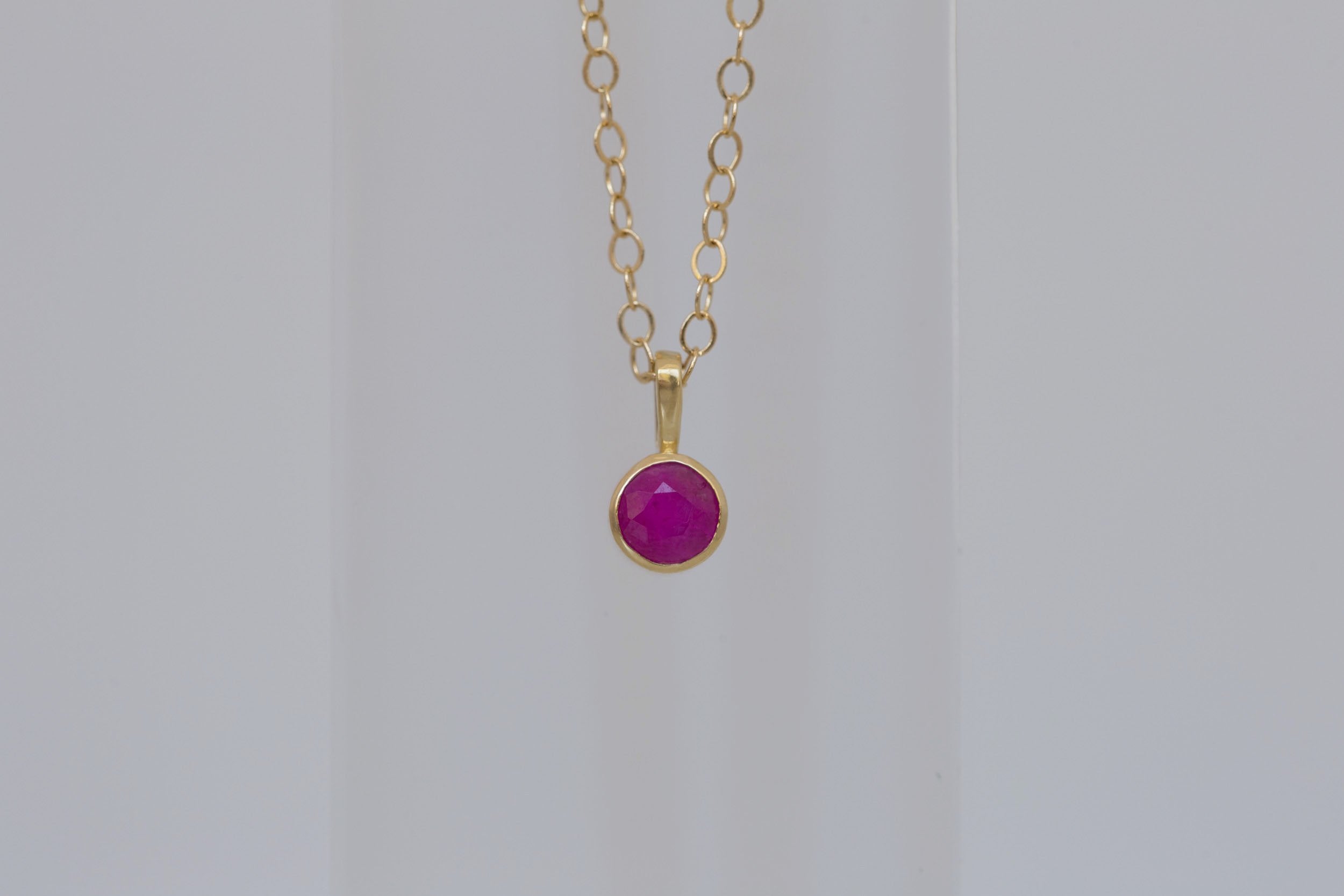 Ruby Necklace | The Birthstone Collection | July | 14k Recycled Gold