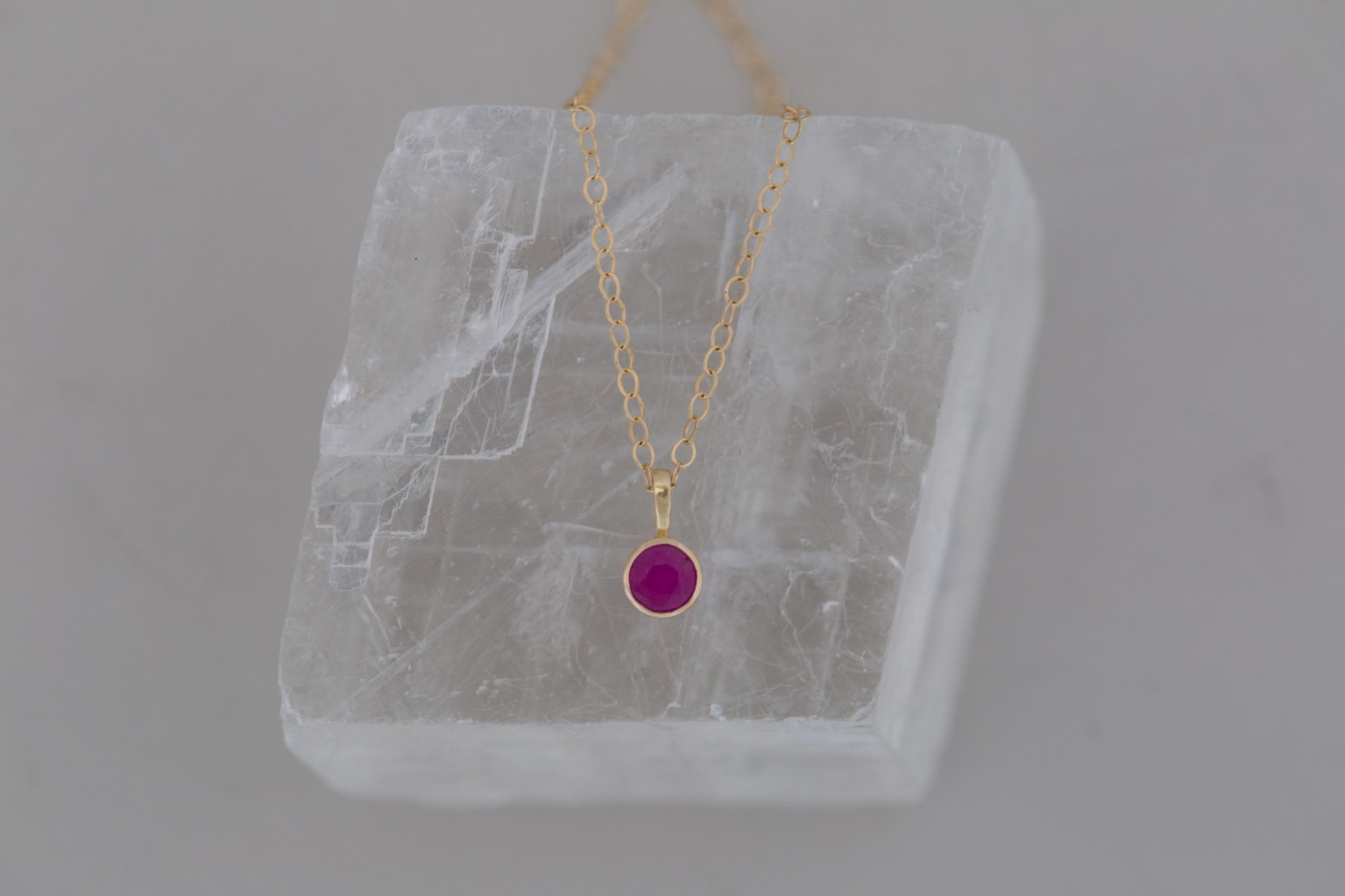 Ruby Necklace | The Birthstone Collection | July | 14k Recycled Gold