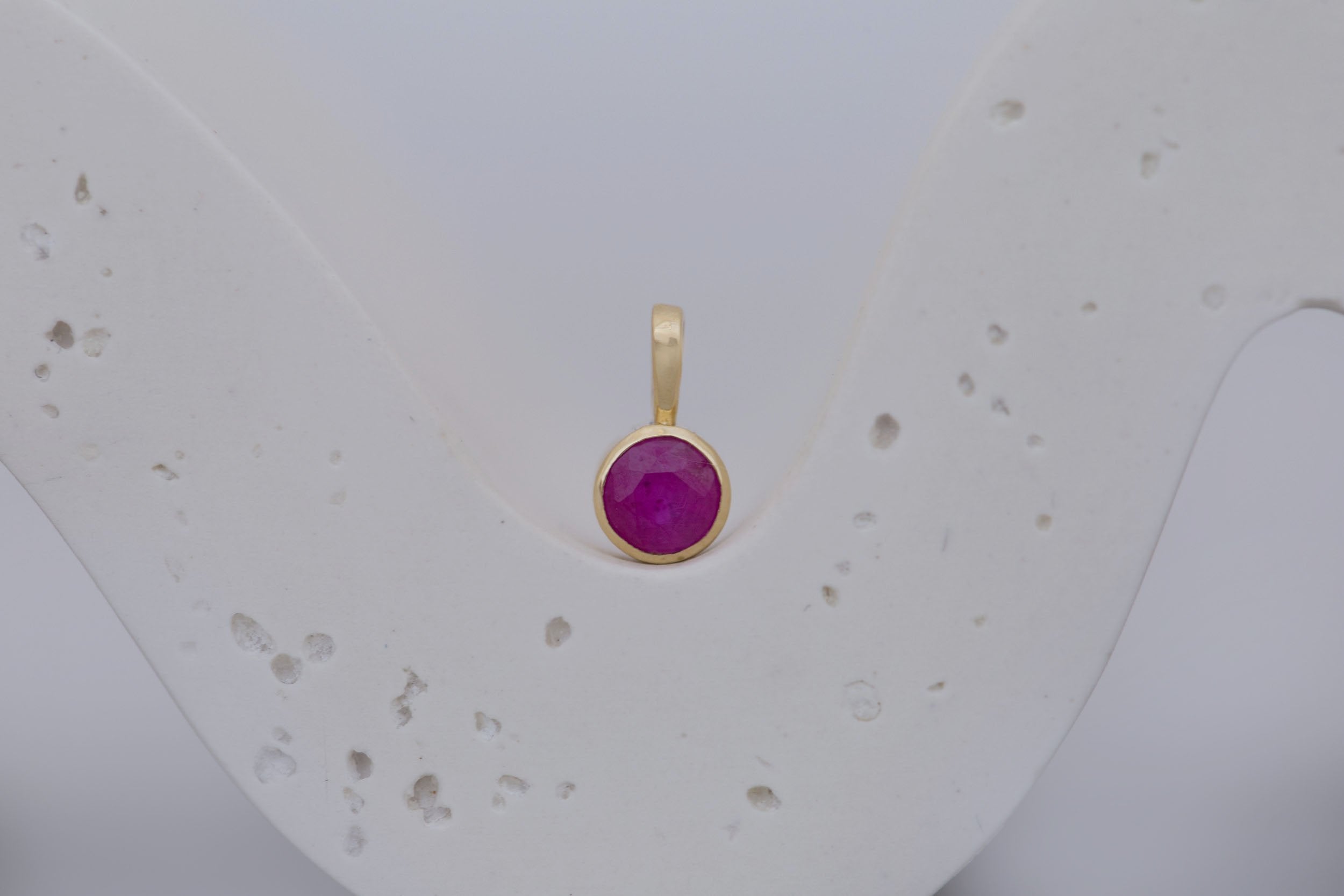 Ruby Pendant | The Birthstone Collection | July | 14k Recycled Gold