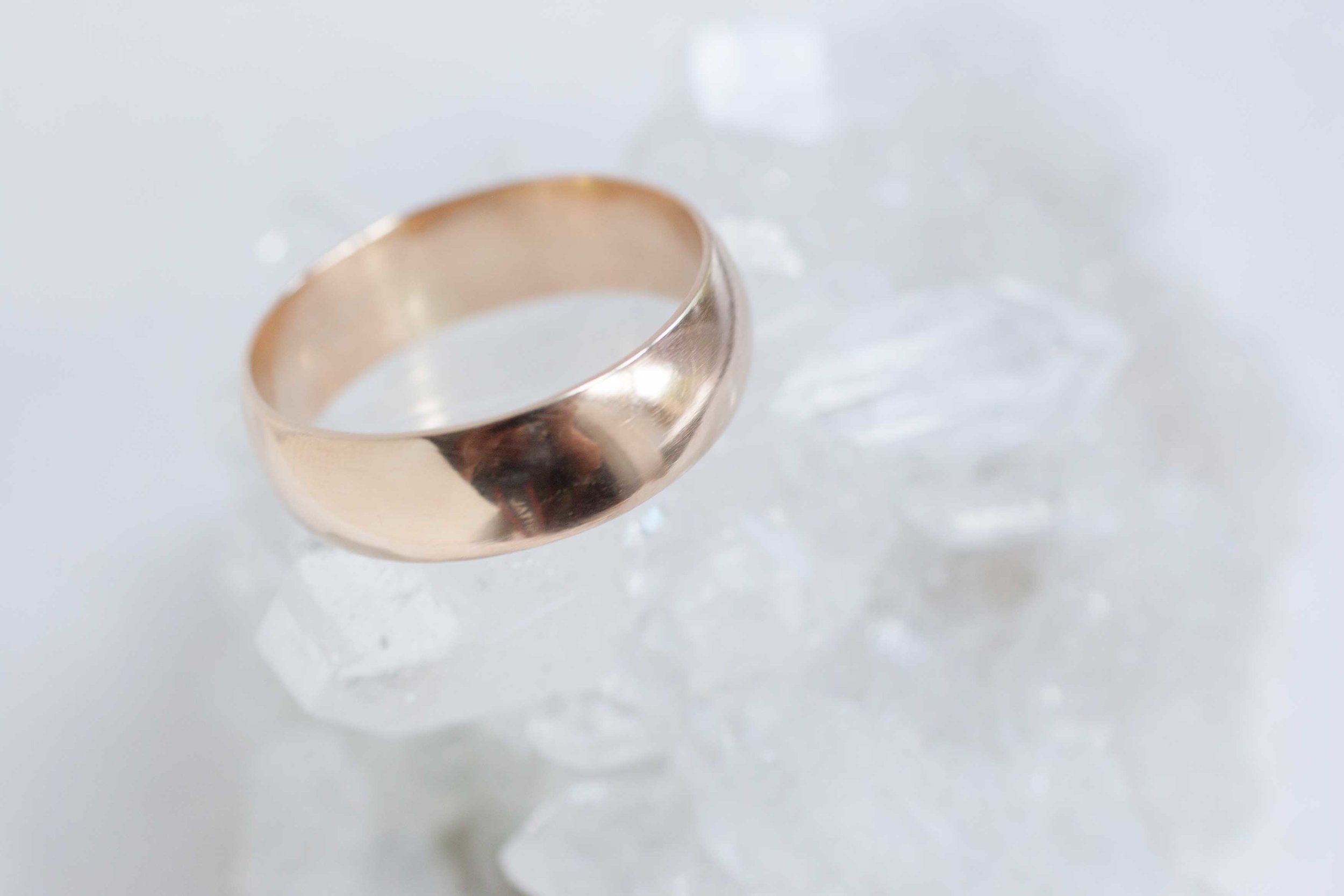 7 x 1.5 mm Half Round Band | 14k Recycled Yellow Gold