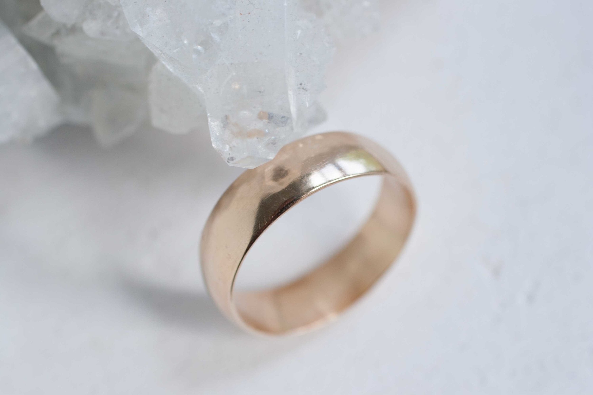 7 x 1.5 mm Half Round Band | 14k Recycled Yellow Gold