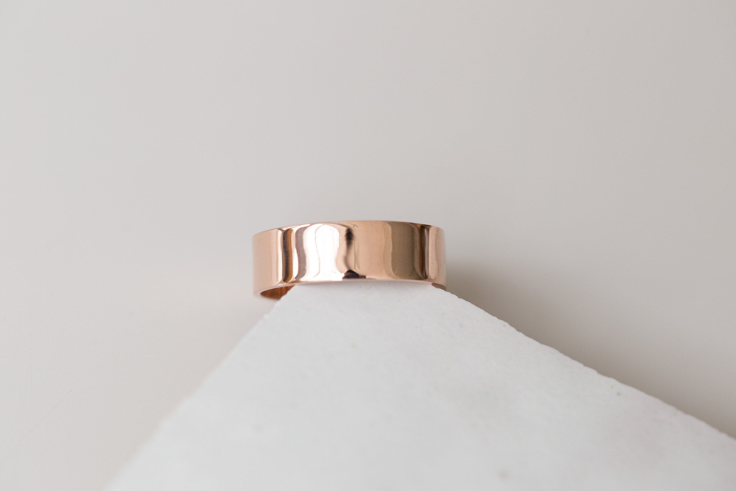 7 x 1 mm Flat Band | 14k Recycled Rose Gold