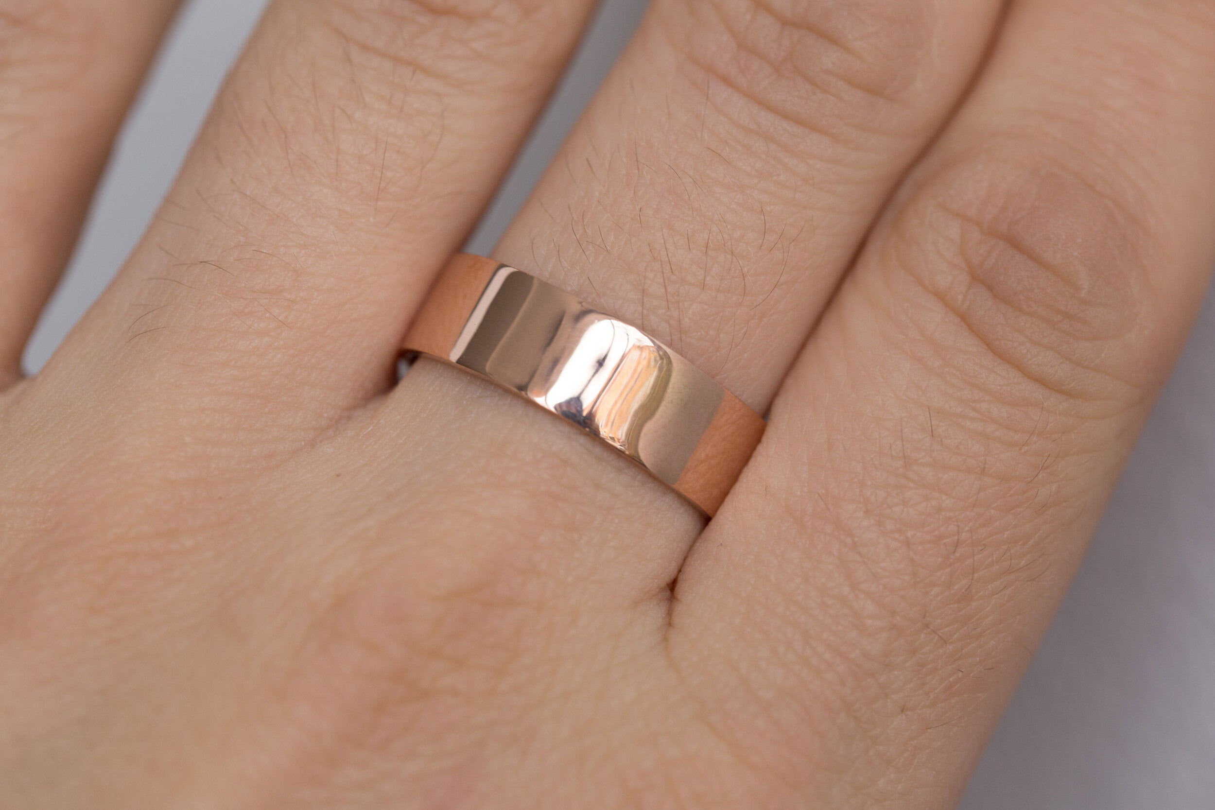7 x 1 mm Flat Band | 14k Recycled Rose Gold